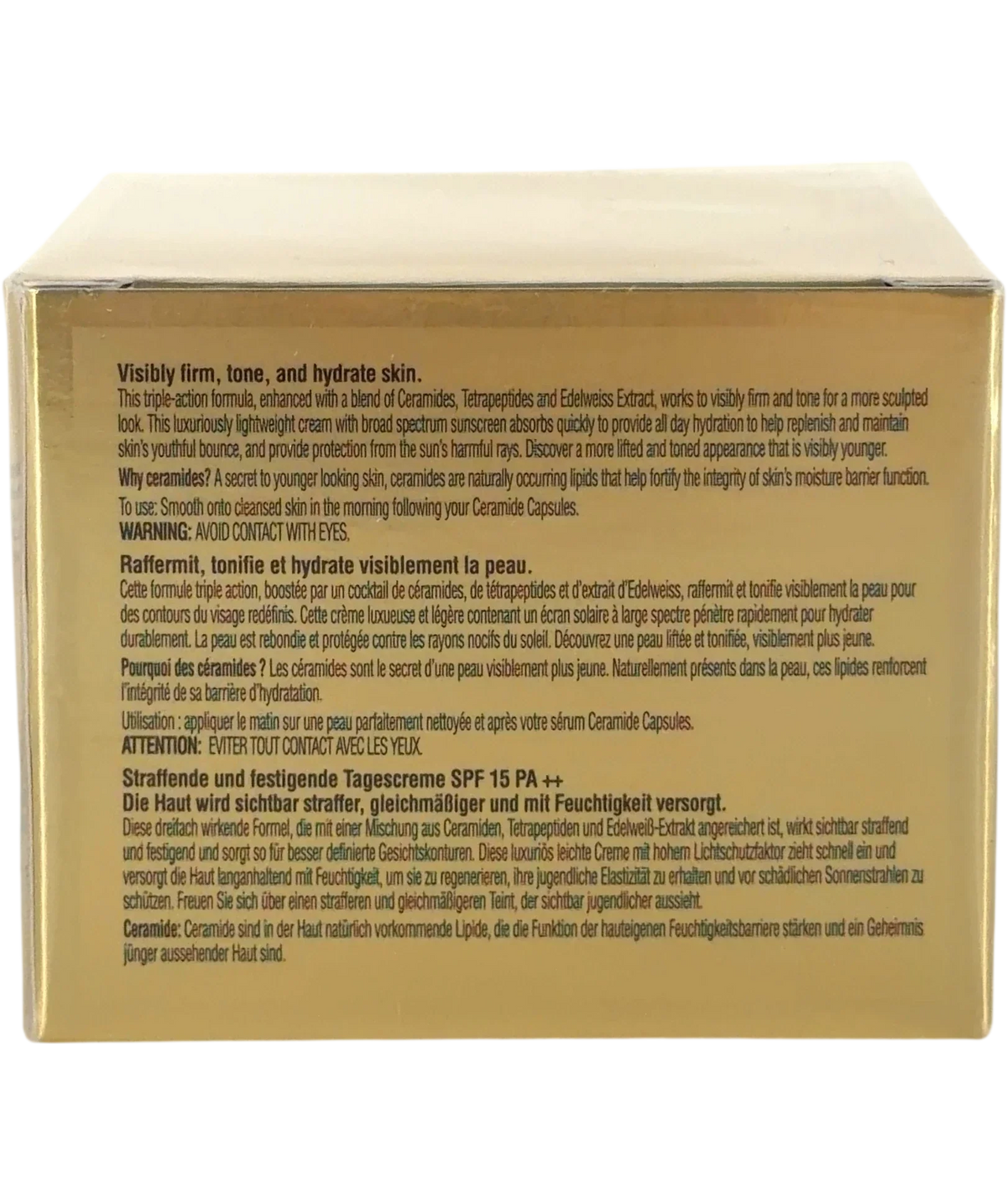 Elizabeth Arden Advanced Ceramide Lift and Firm Day Cream SPF 15 PA++, size 50ml — back