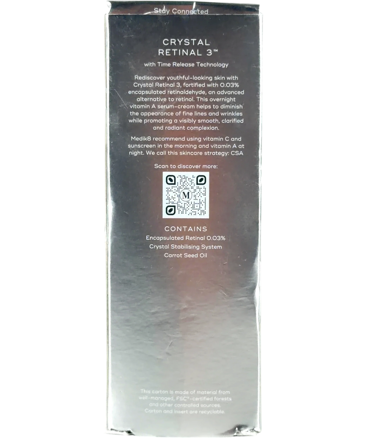 medik8 CRYSTAL RETINAL 3, size 30ml — back