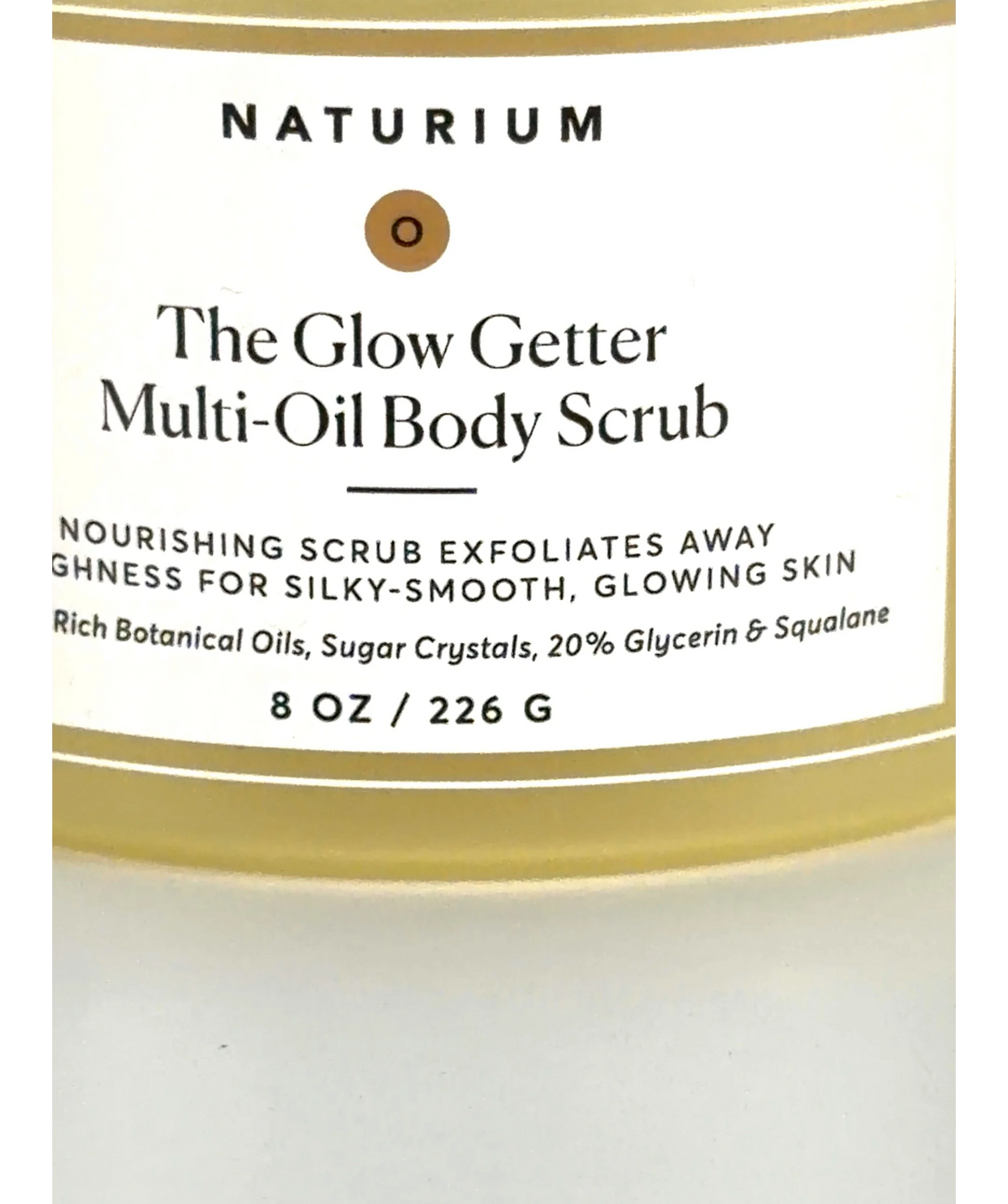 naturium The Glow Getter Multi-Oil Body Scrub, size 226g — care label