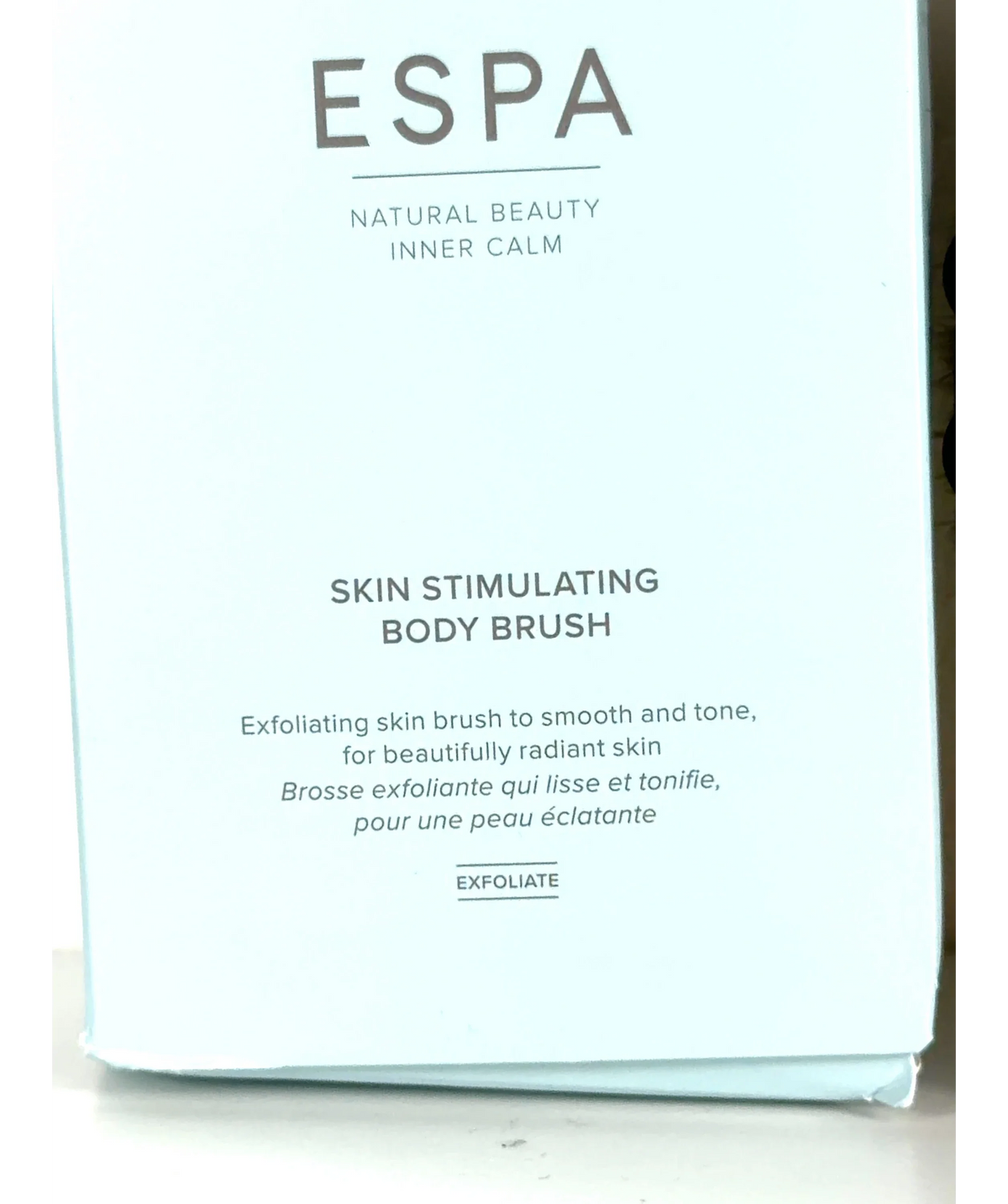 Espa Skin Stimulating Body Brush — care label