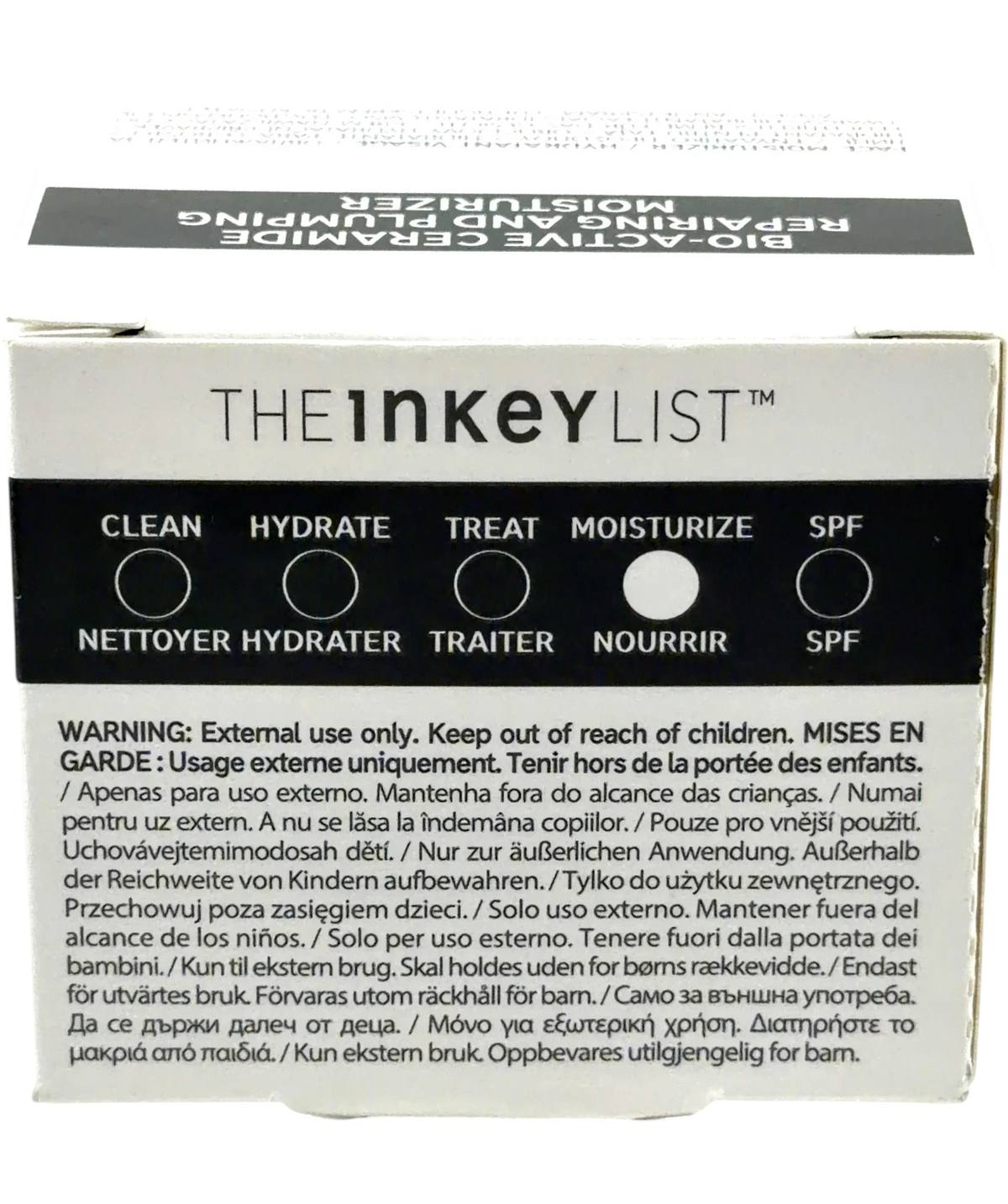 The Inkey List BIO-ACTIVE CERAMIDE REPAIRING AND PLUMPING MOISTURIZER, size 50ml — back