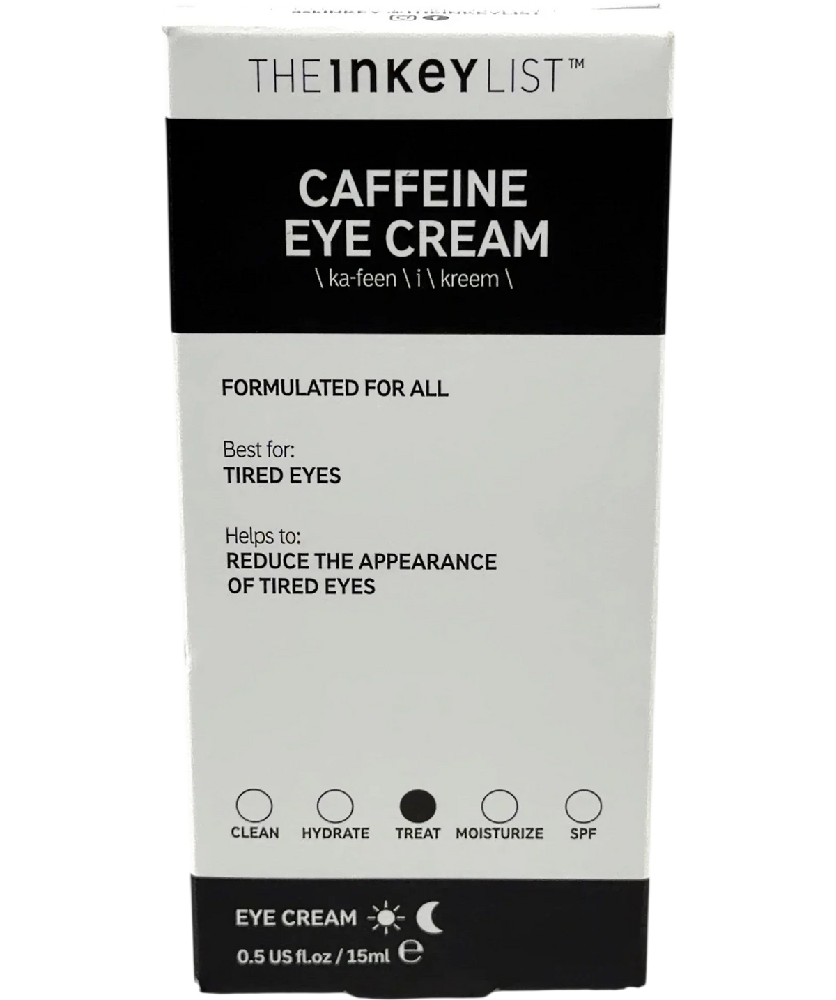 The Inkey List CAFFEINE EYE CREAM, size 15ml — front