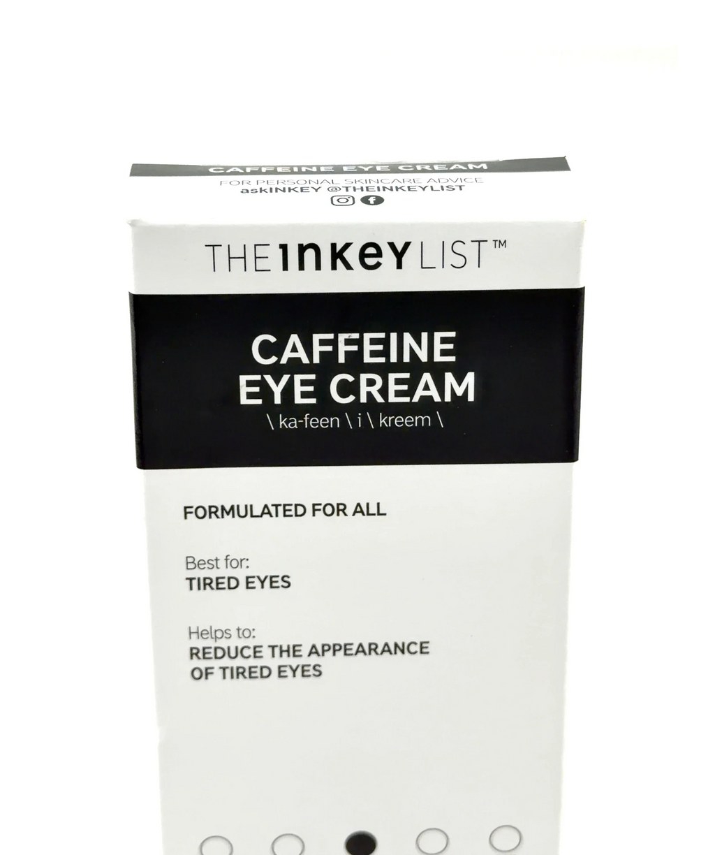 The Inkey List CAFFEINE EYE CREAM, size 15ml — label