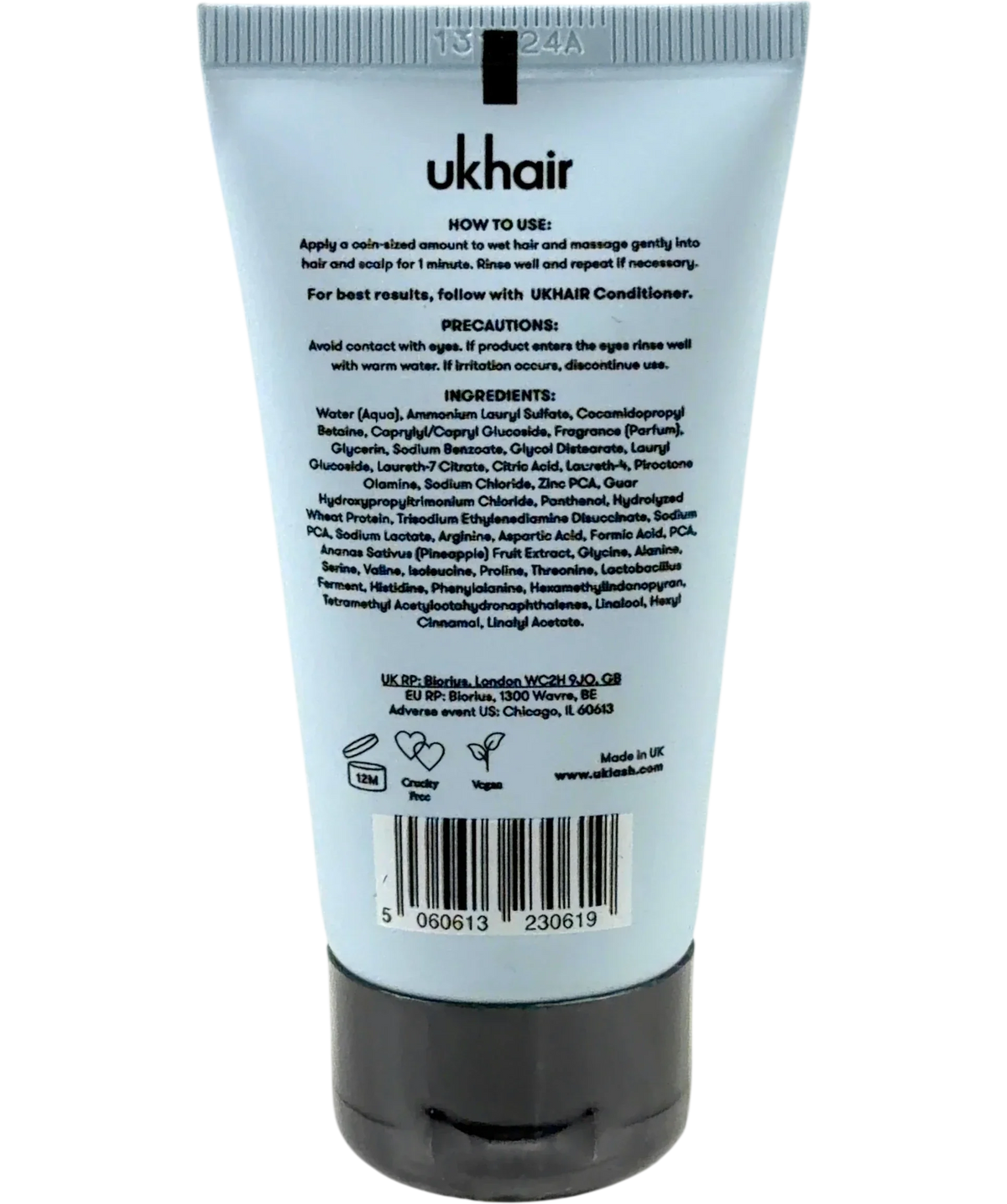 ukhair Mini Hair Shampoo, size 50ml — back