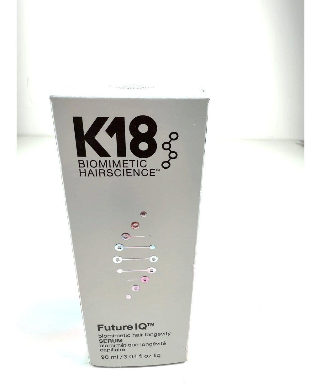 K18 FutureIQ™ Biomimetic Hair Longevity Serum, size 90ml — label