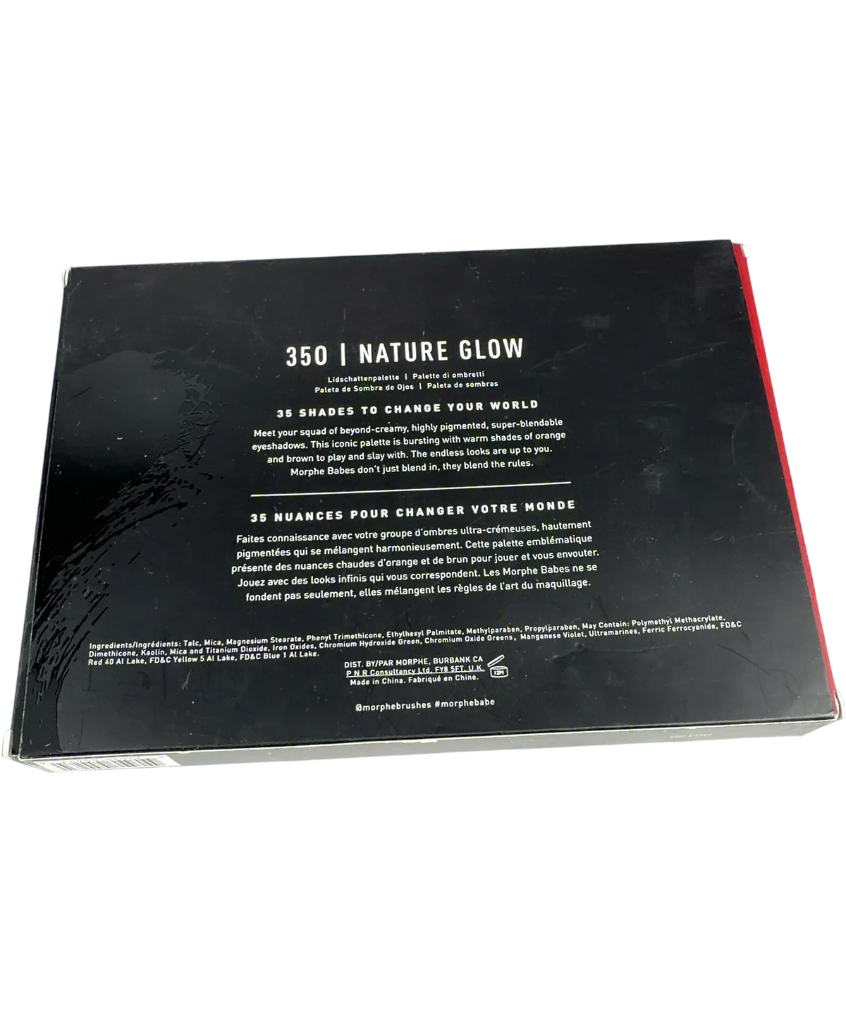 Morphe 350 Nature Glow Nature Glow, size 56.2g — back