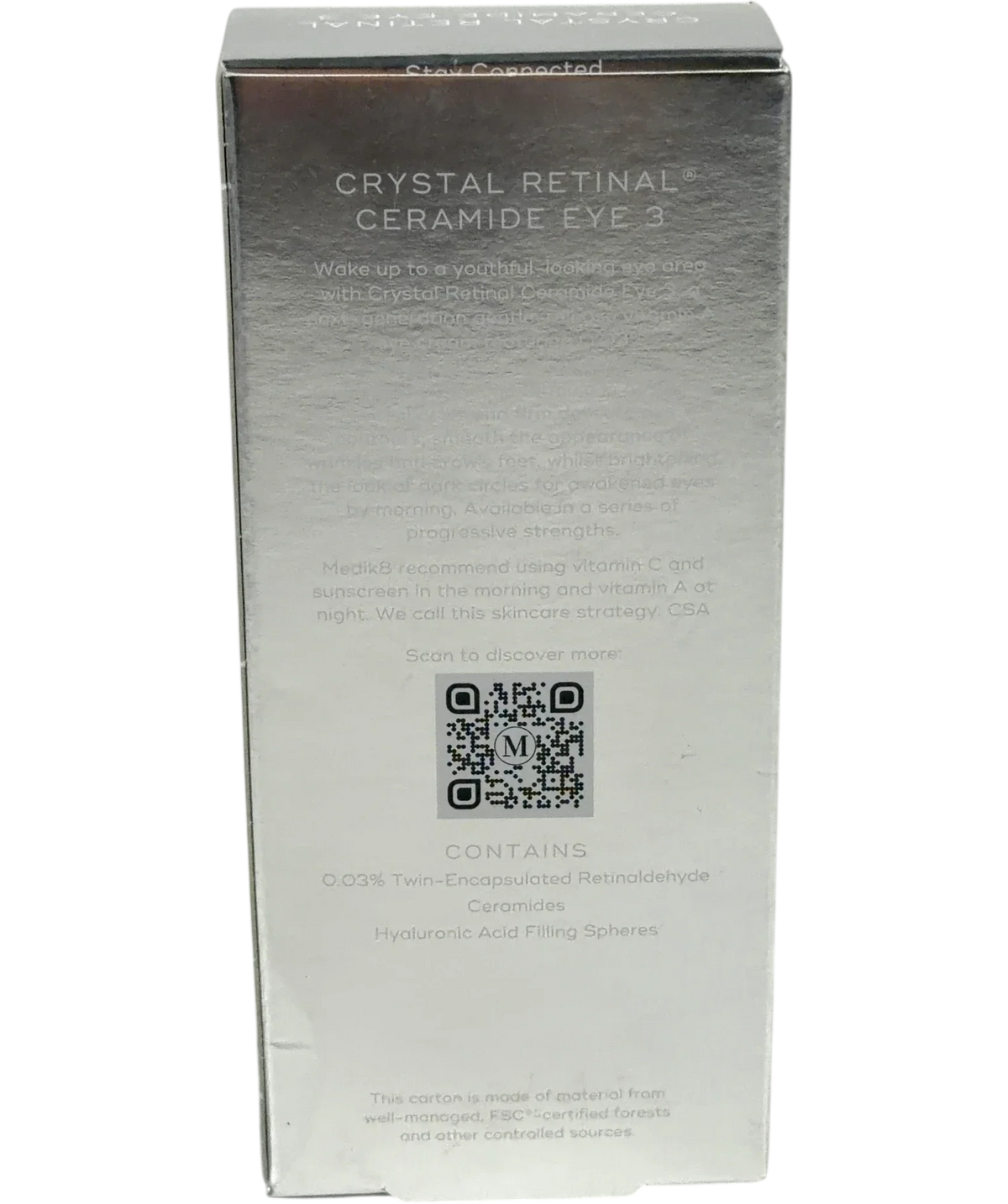 medik8 Crystal Retinal Ceramide Eye 3, size 15ml — back