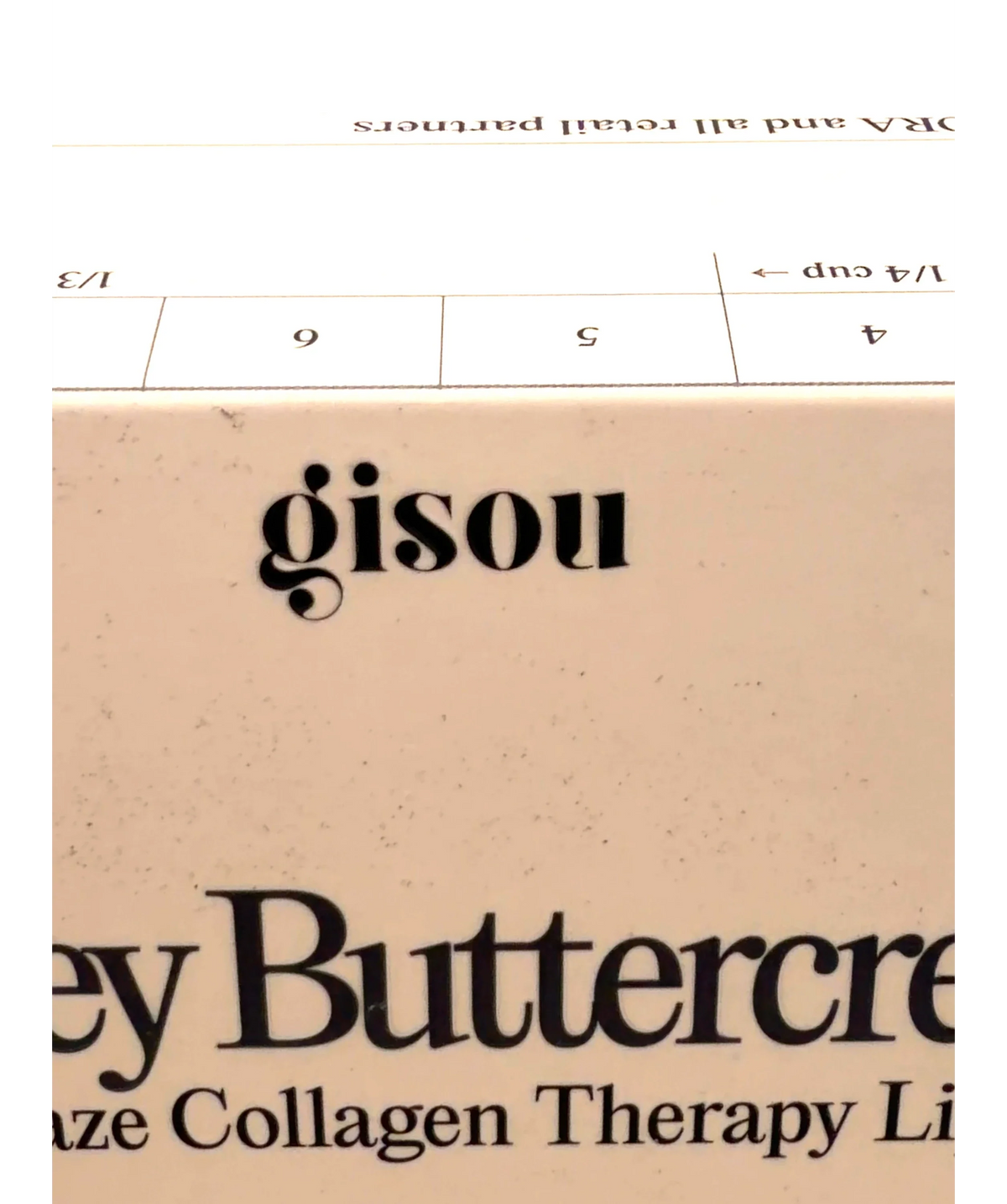 GISOU Honey Buttercream, size 15g — label