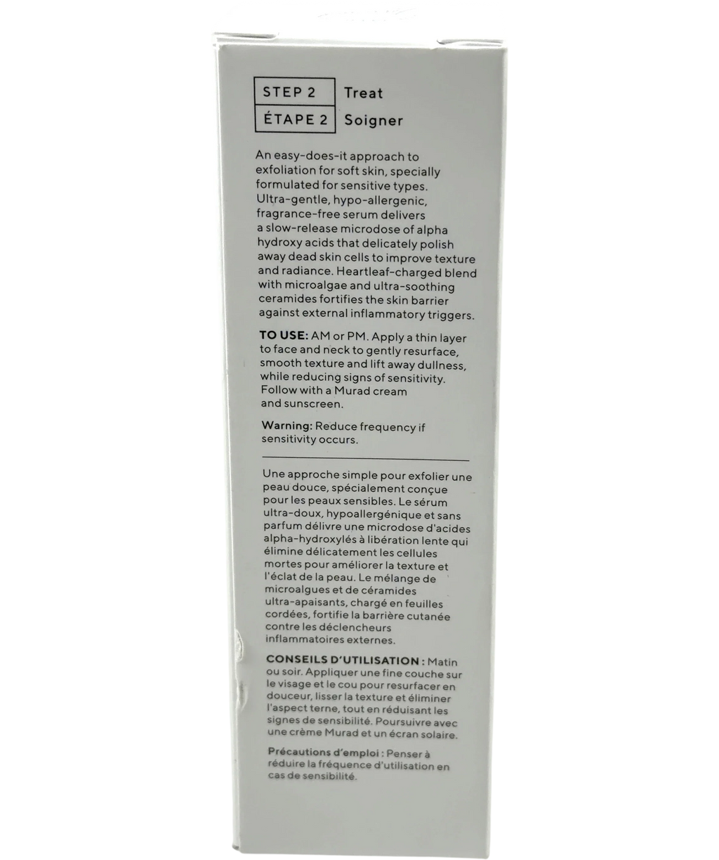 Murad Heartleaf Gentle Resurfacing Serum, size 30ml — back