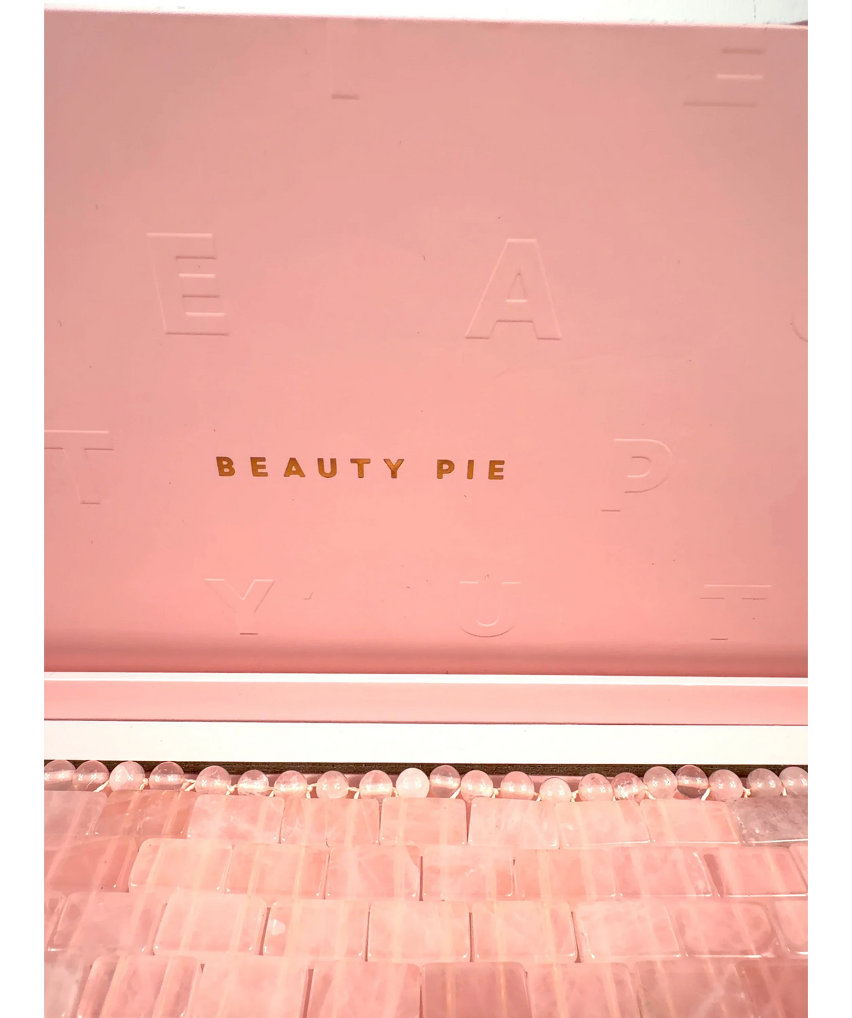 Beauty Pie Rose quartz eye mask — label
