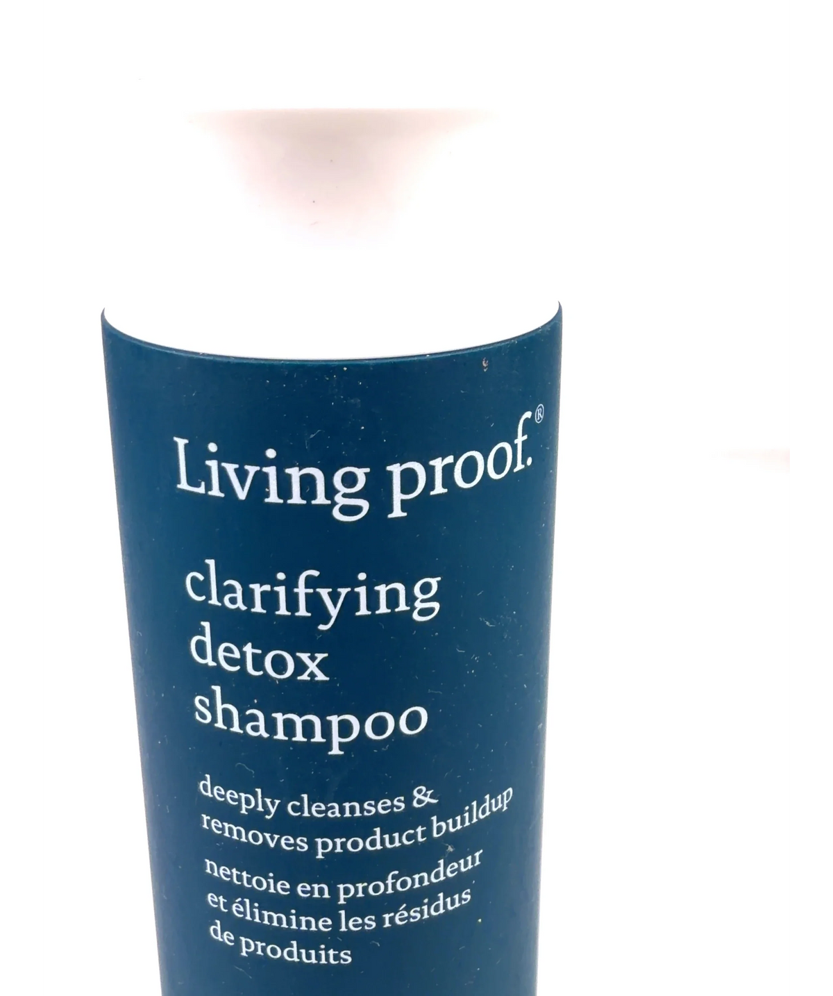 Living Proof clarifying detox shampoo, size 236ml — label