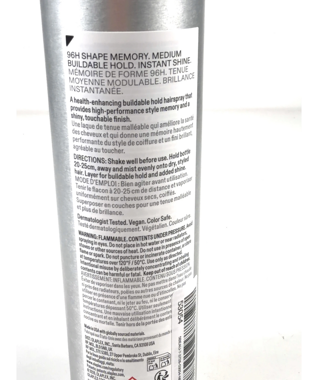 Olaplex Shape Set Hairspray, size 180g — fabric detail