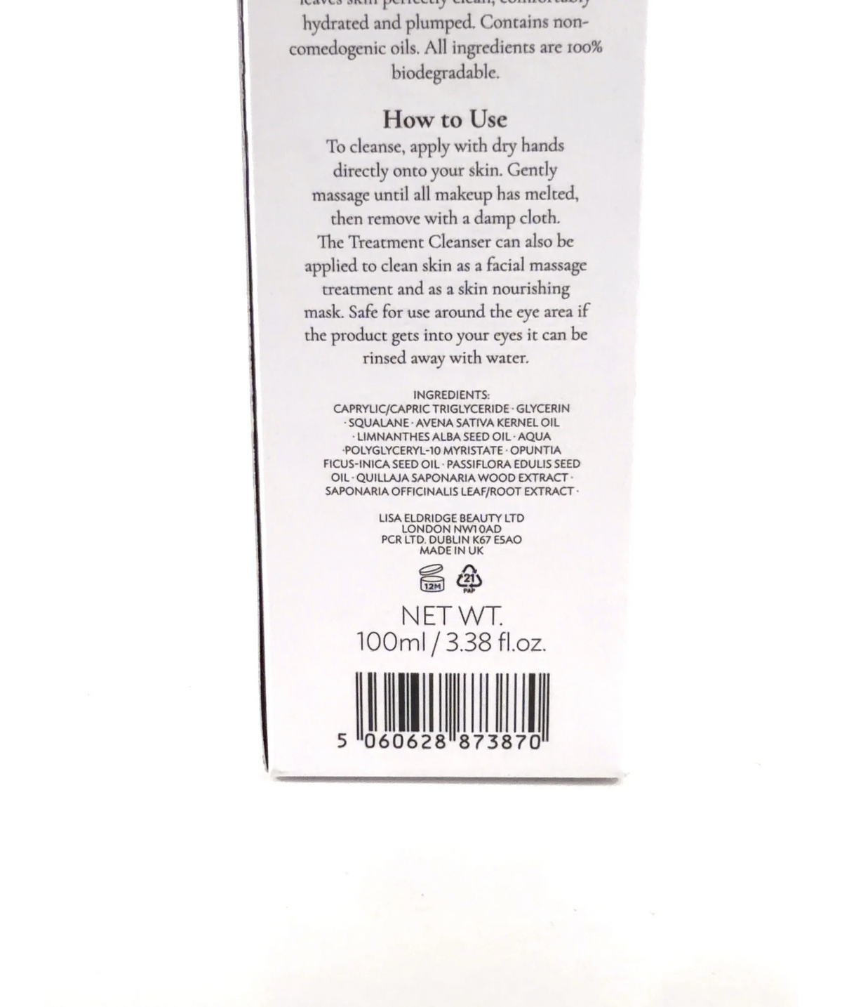 lisa eldridge SKIN ENHANCING TREATMENT CLEANSER, size 100ml — fabric detail