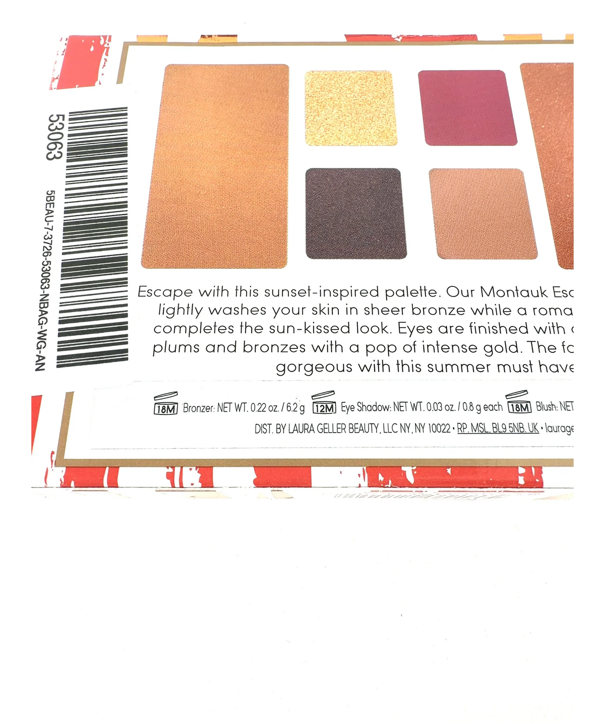 LAURA GELLER Montauk Escape Montauk Escape Face Palette, size 6.2g — care label