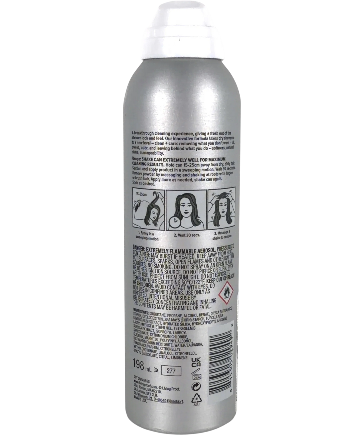 Living Proof Perfect hair Day advanced clean dry shampoo, size 198ml — back