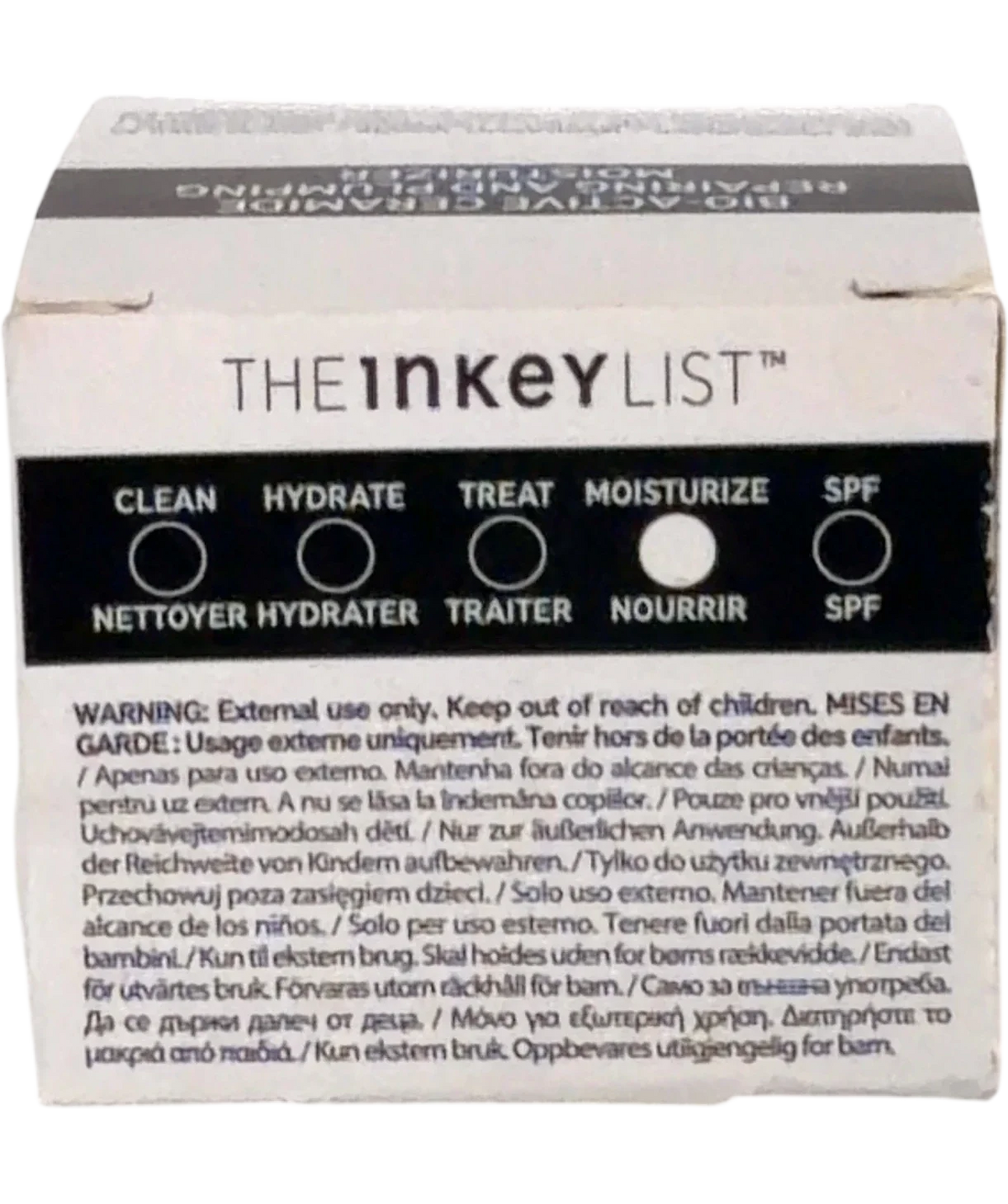 The Inkey List Bio-Active Cerimeter Moisturizer, size 50ml — back