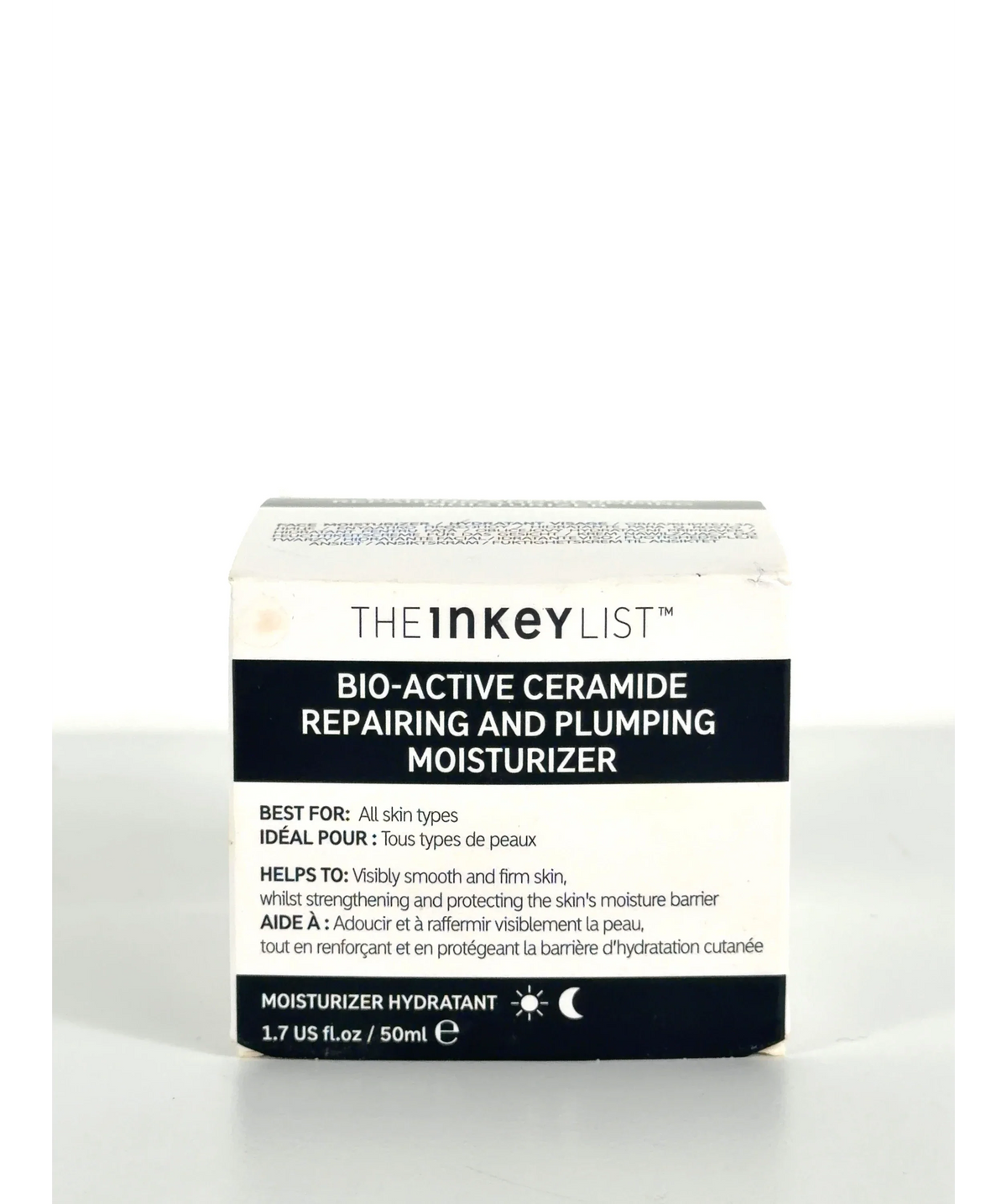 The Inkey List Bio-Active Cerimeter Moisturizer, size 50ml — label