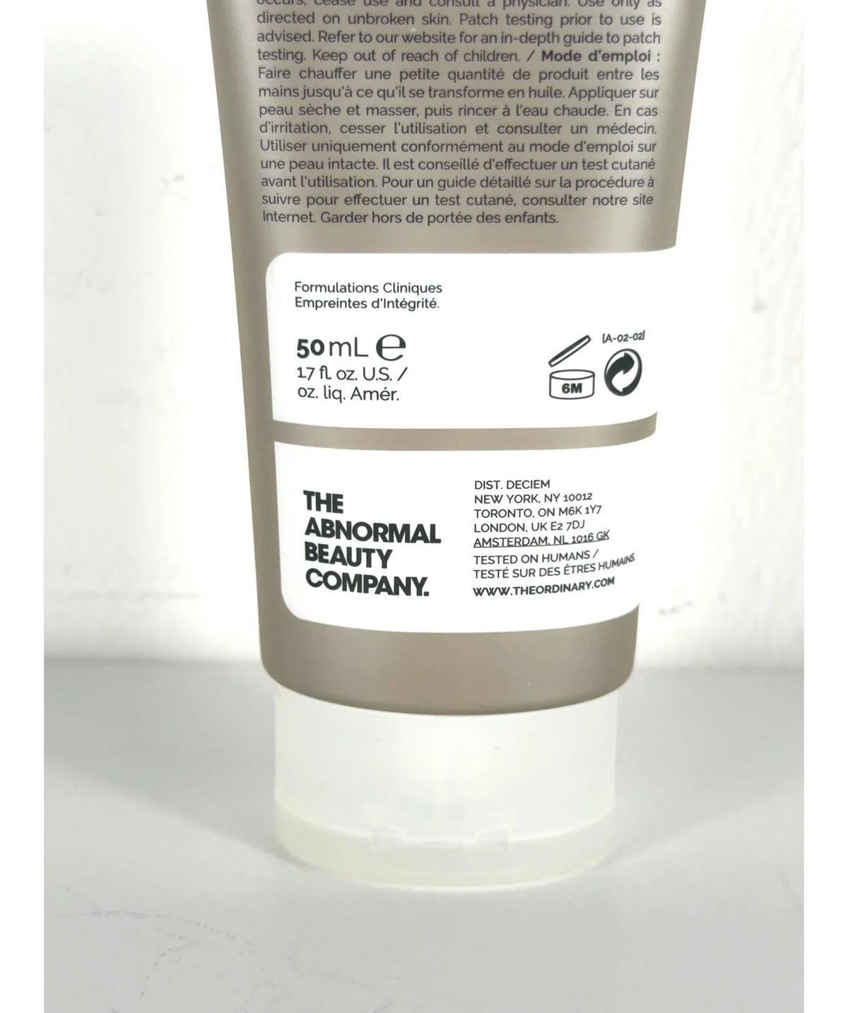 The Ordinary Squalane Cleanser 50ml, size 50ml — care label