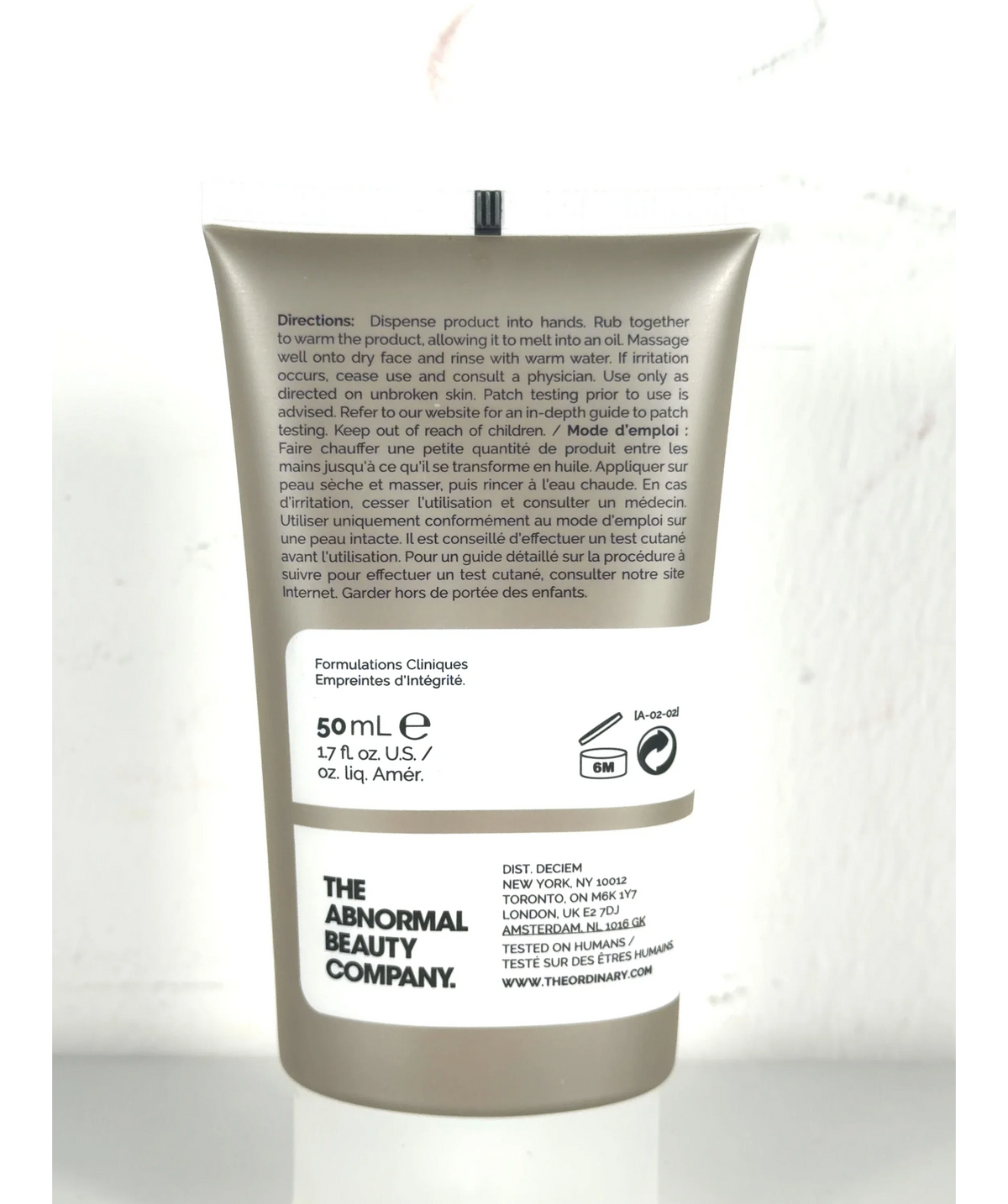 The Ordinary Squalane Cleanser 50ml, size 50ml — fabric detail