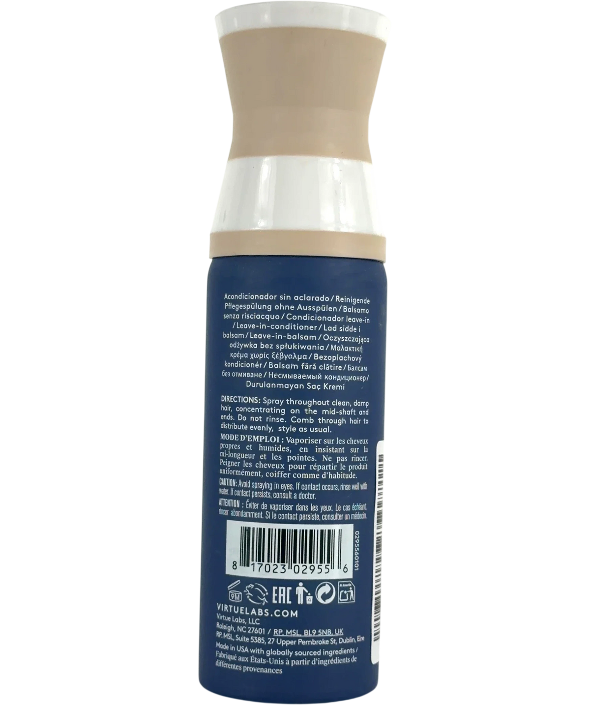 Virtue Strength & Shield Leave-In Conditioner, size 150ml — back
