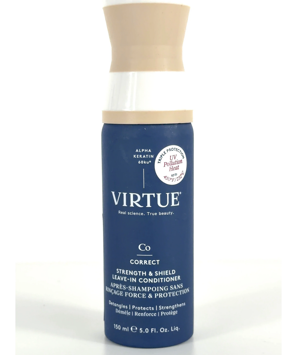 Virtue Strength & Shield Leave-In Conditioner, size 150ml — label