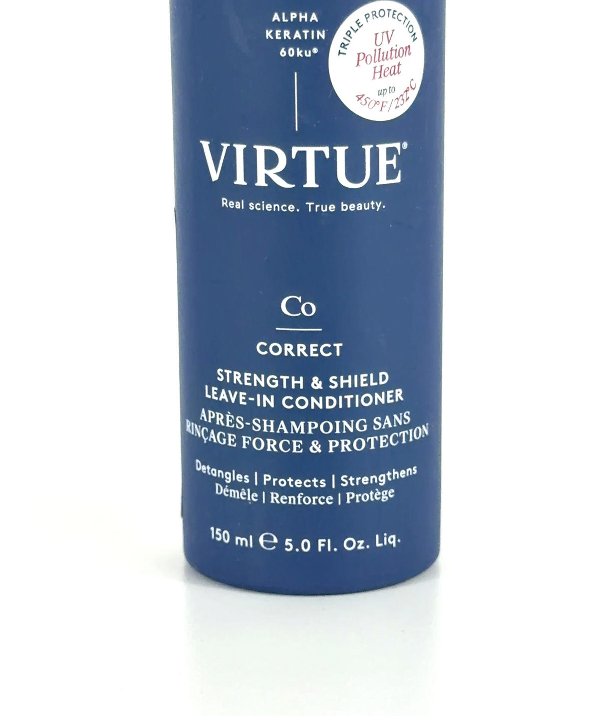Virtue Strength & Shield Leave-In Conditioner, size 150ml — care label