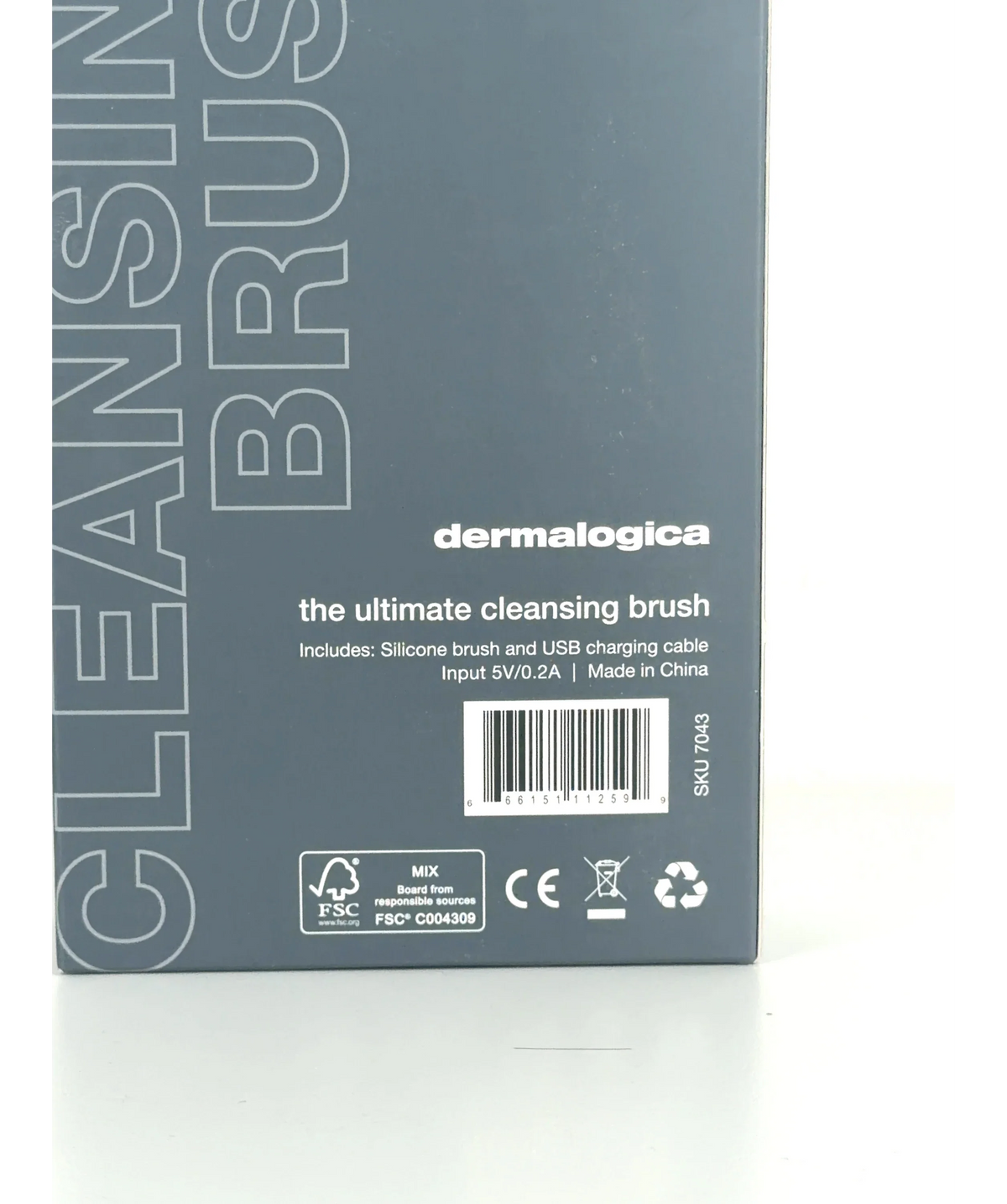 Dermalogica grey Ultimate Cleansing Brush — fabric detail