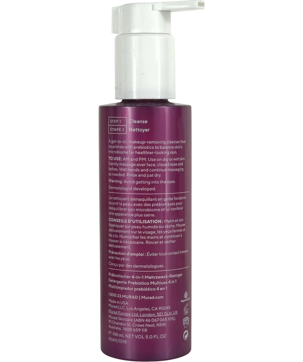 Murad Prebiotic 4-in-1 MultiCleanser, size 148ml — back