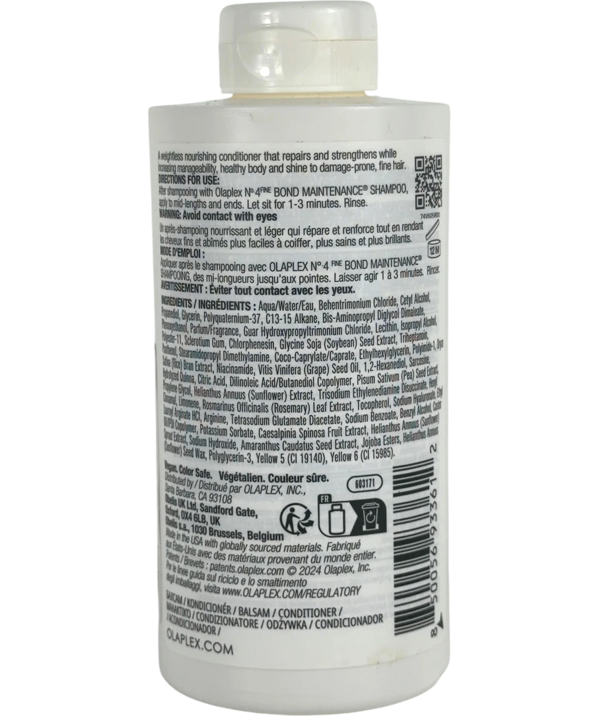 Olaplex No.5 FINE BOND MAINTENANCE CONDITIONER, size 250ml — back