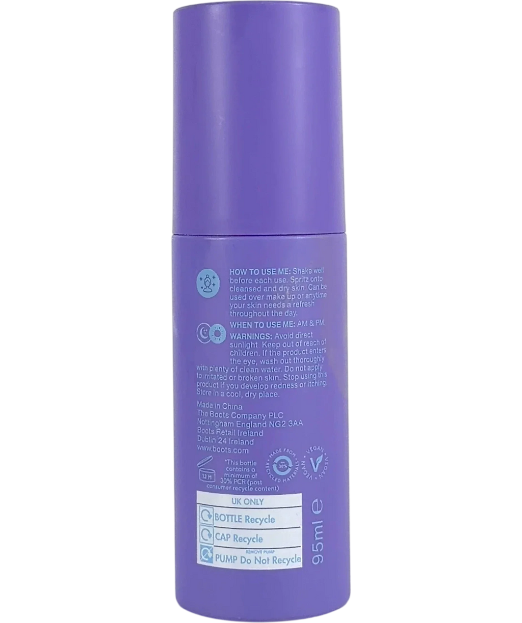 BOOTS purple Spritz Saviour Face Mist, size 95ml — back