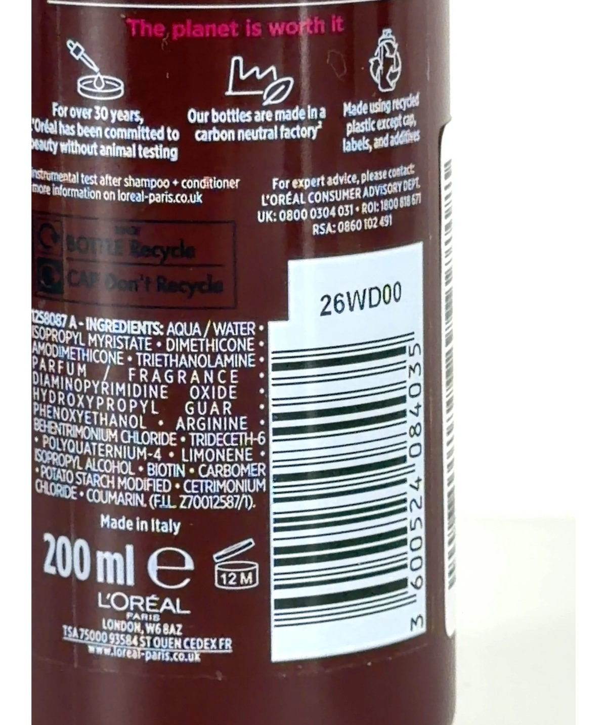 L'Oréal Elvive BRUSH PROOF CREAM, size 200ml — detail