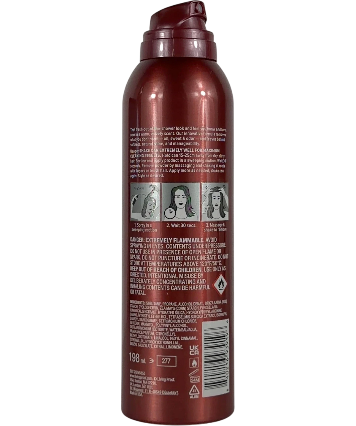 Living Proof Velvet Amber Perfect hair Day Advanced Clean Dry Shampoo, size 198ml — back
