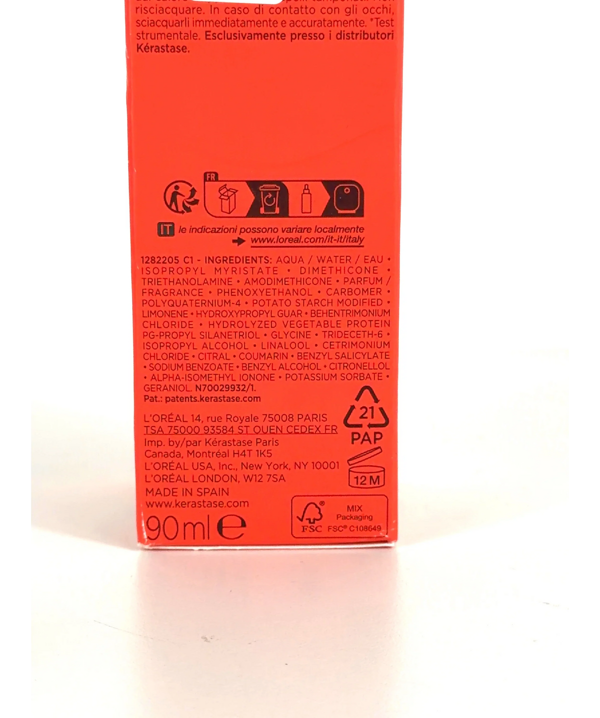 Kérastase Première Repairing Anti-Frizz Filler Serum, size 90ml — fabric detail