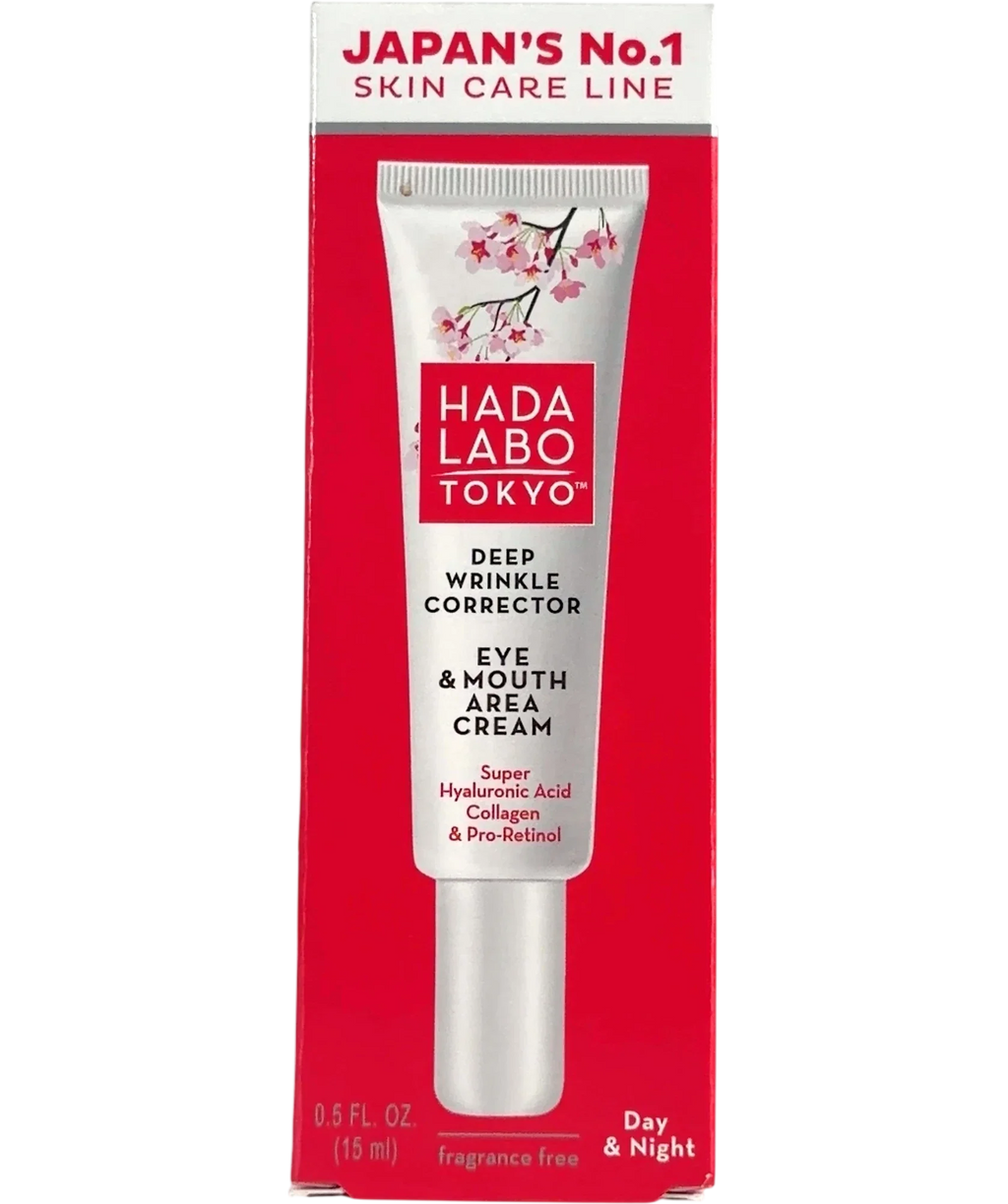 Hada Labo Tokyo Wrinkle Corrector Eye and Mouth Cream, size 15ml — front