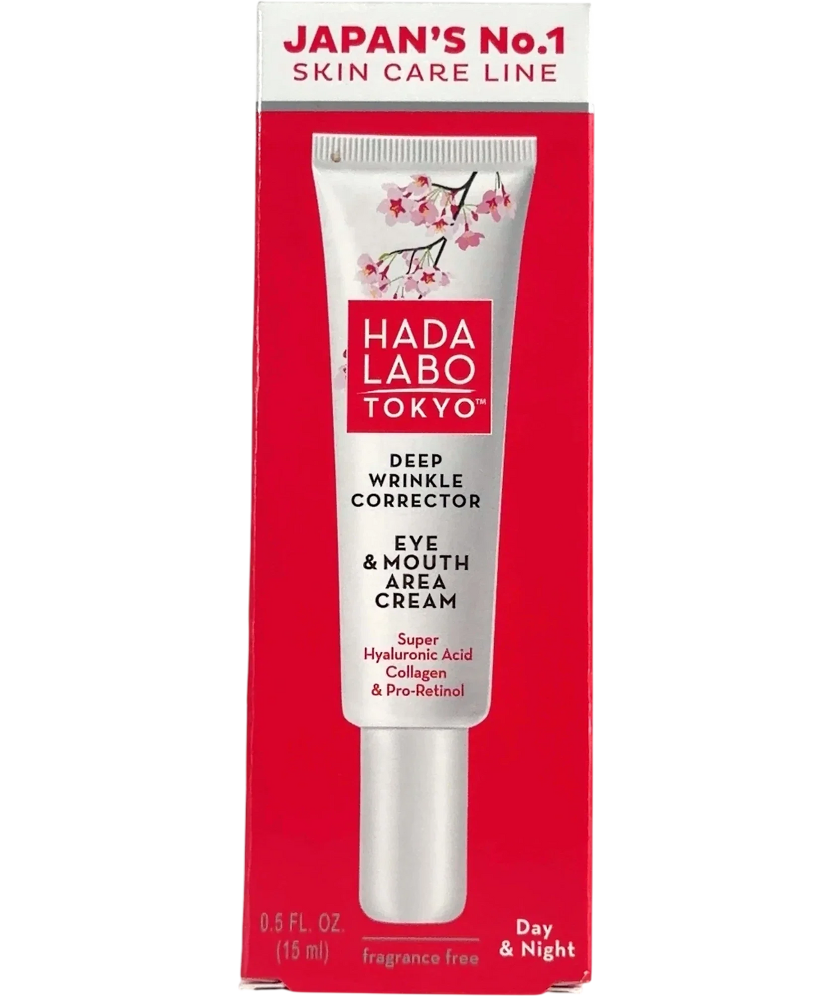 Hada Labo Tokyo Wrinkle Corrector Eye and Mouth Cream, size 15ml — front