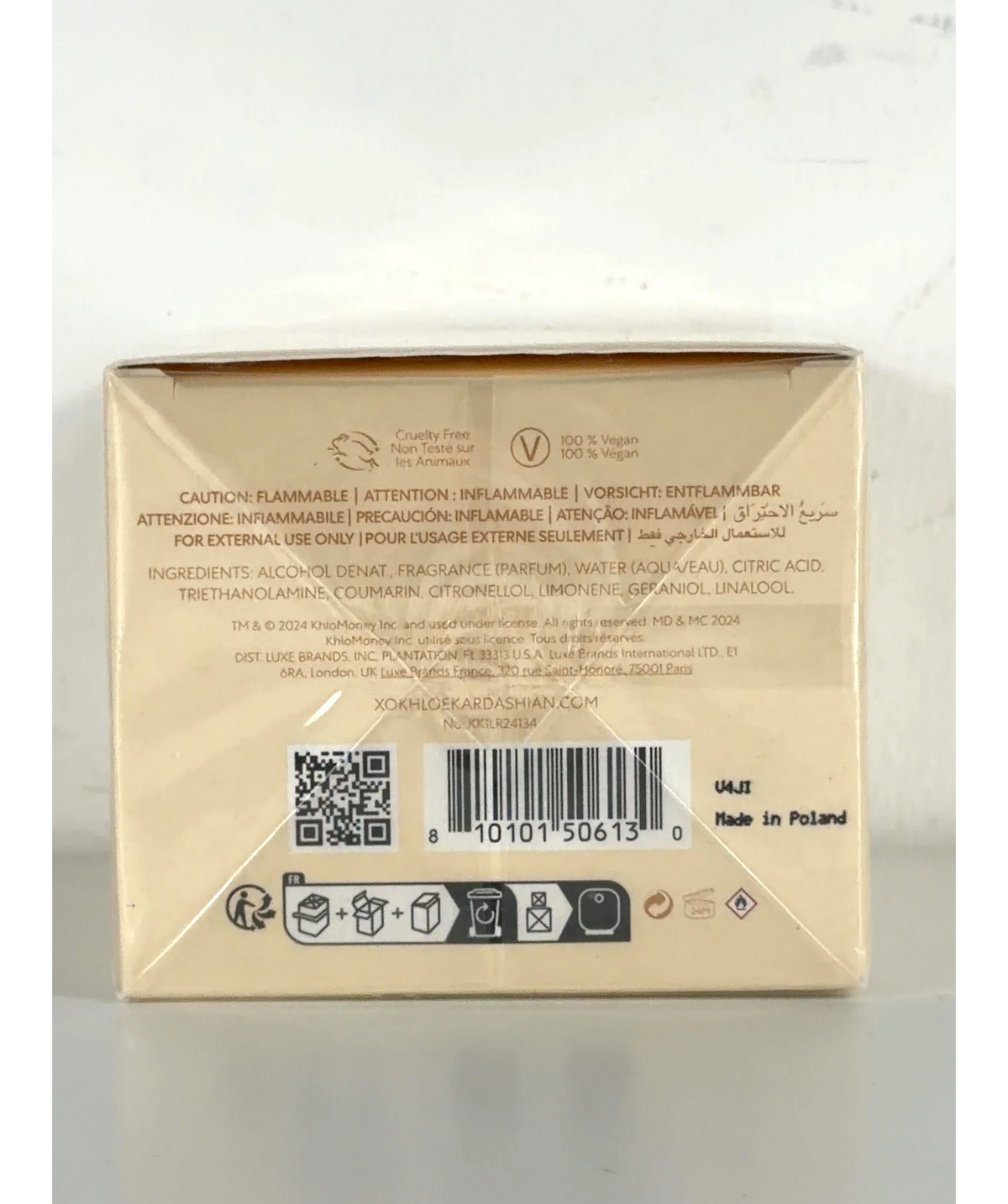 Khloé Kardashian XO KHLOÉ, size 100ml — fabric detail