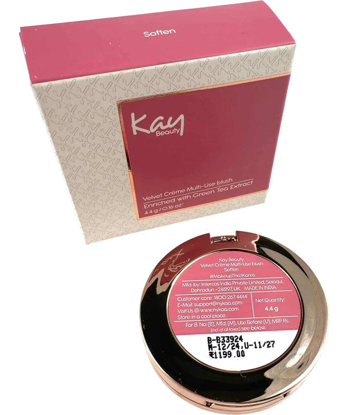 KAY BEAUTY Soften Velvet Crème Multi-Use Blush, size 4.4g — back