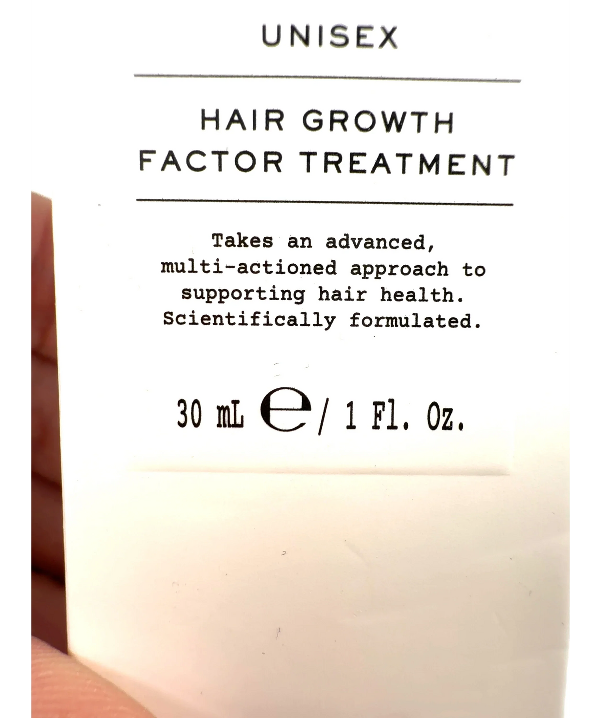 NANOGEN HAIR GROWTH FACTOR TREATMENT, size 30ml — care label