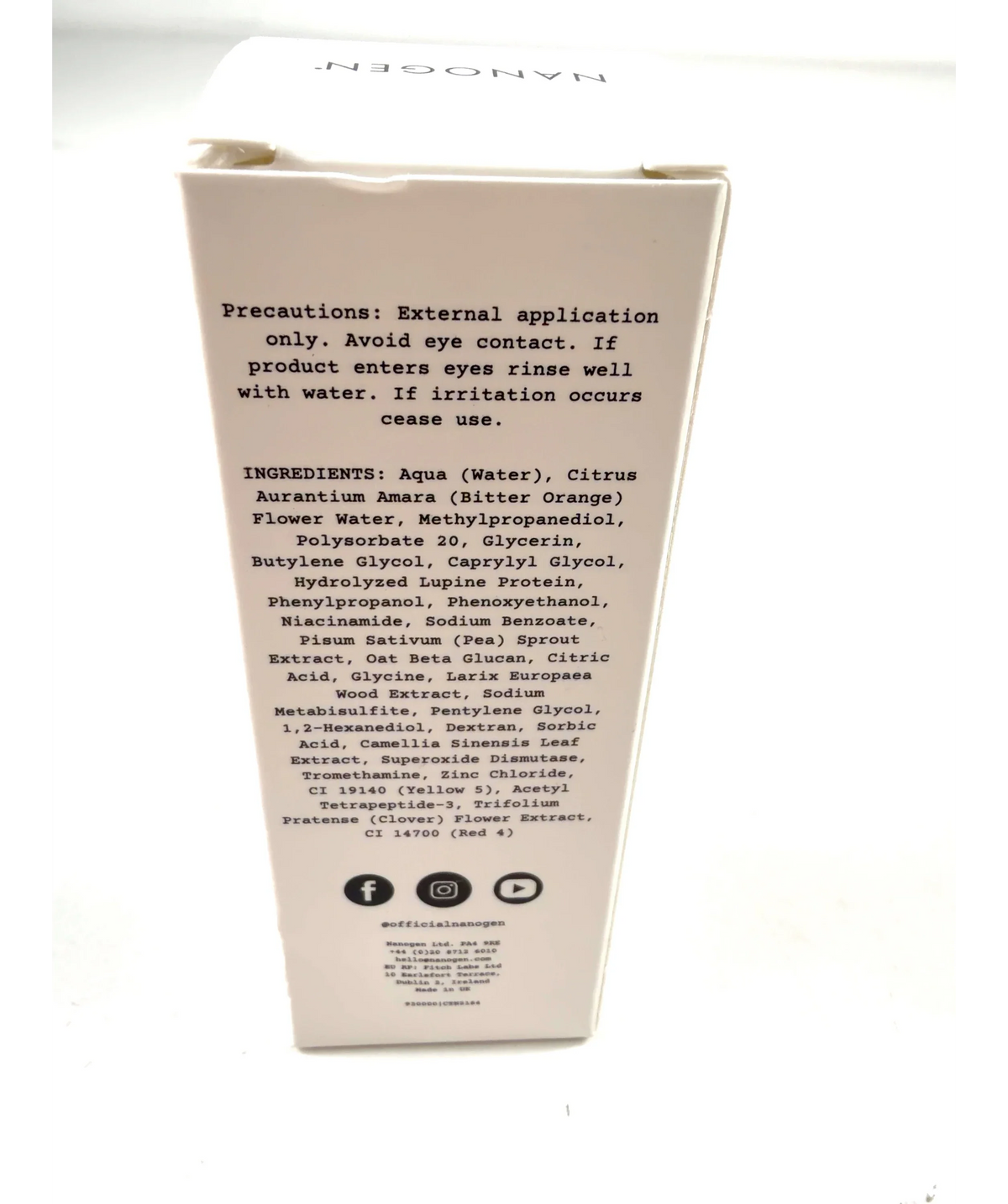 NANOGEN HAIR GROWTH FACTOR TREATMENT, size 30ml — fabric detail