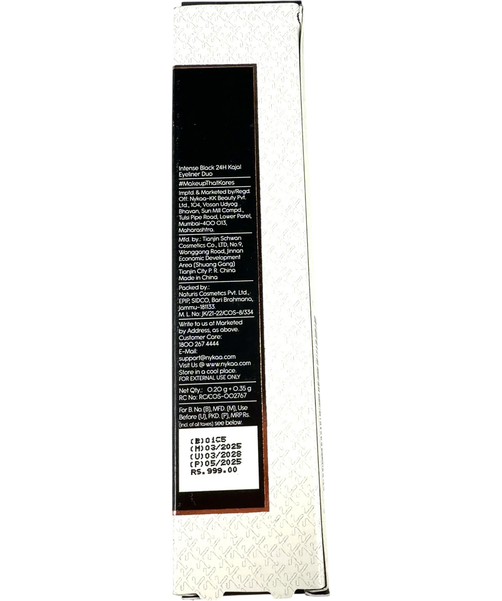 KAY BEAUTY Intense Black Intense Black 24H Kajal Eyeliner Duo, size 0.007oz — back