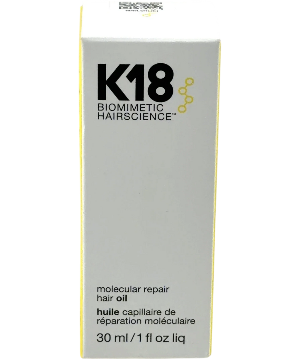 K18 molecular repair hair oil, size 30ml — front