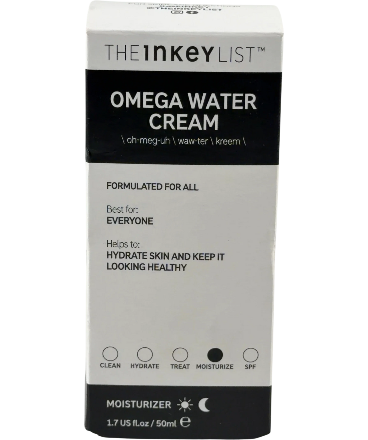 The Inkey List Omega Water Cream, size 50ml — front