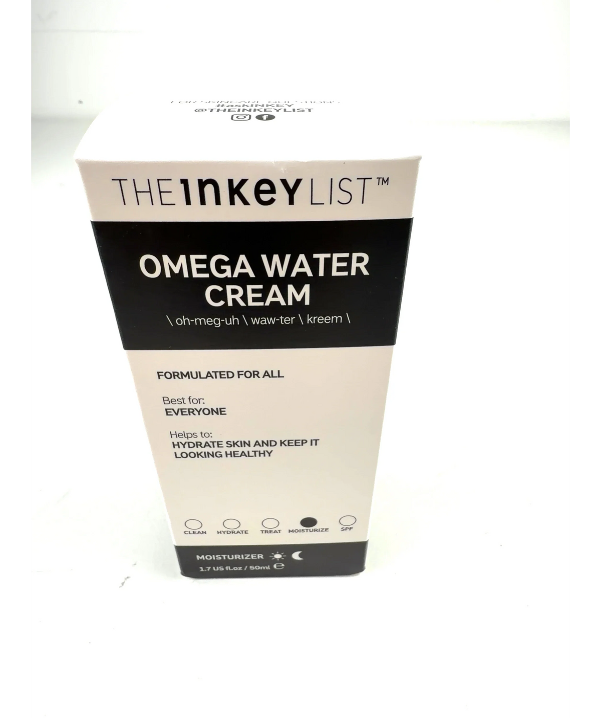 The Inkey List Omega Water Cream 50ml, size 50ml — label