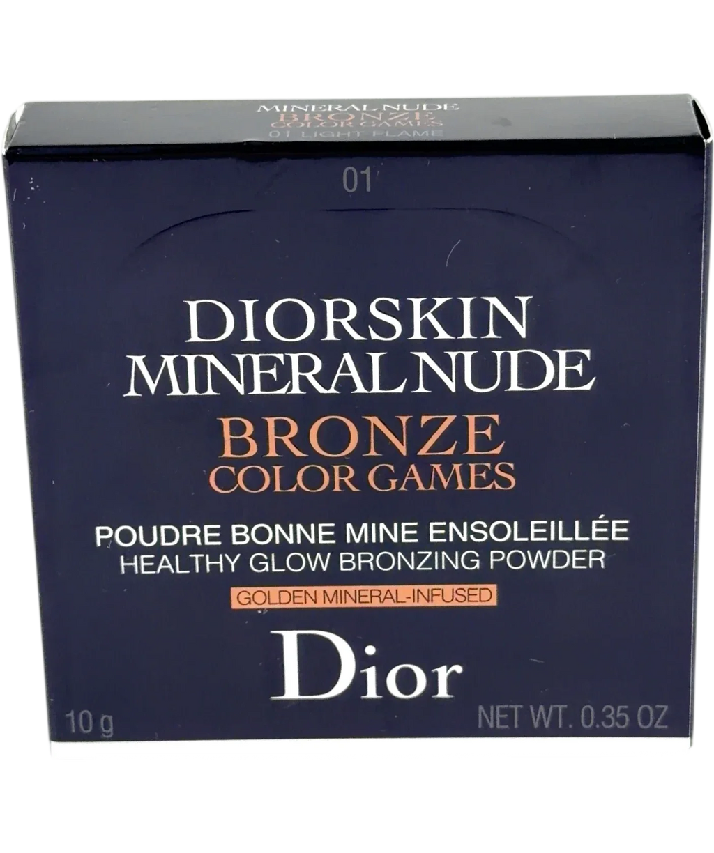 Dior 01 Light Flame Diorskin Mineral Nude Bronze Color Games, size 10g — front