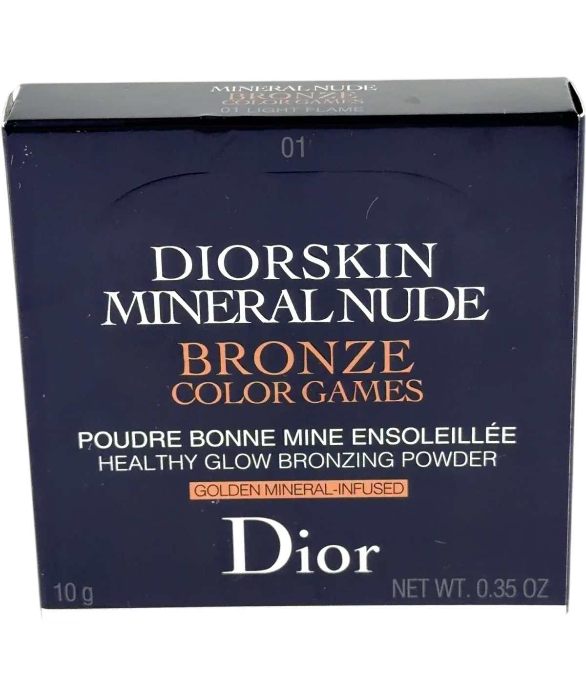 Dior 01 Light Flame Diorskin Mineral Nude Bronze Color Games, size 10g — front