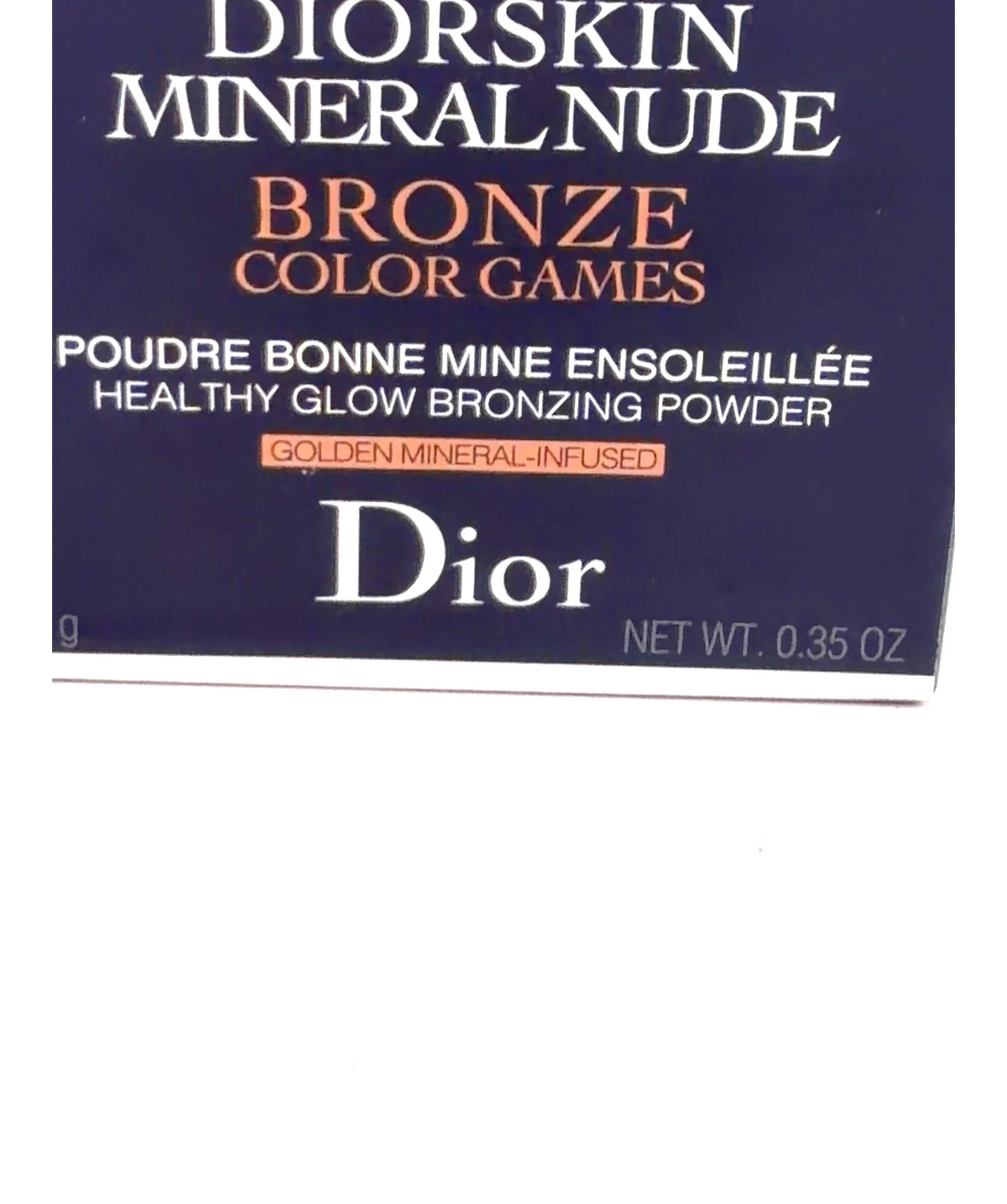 Dior 01 Light Flame Diorskin Mineral Nude Bronze Color Games, size 10g — label