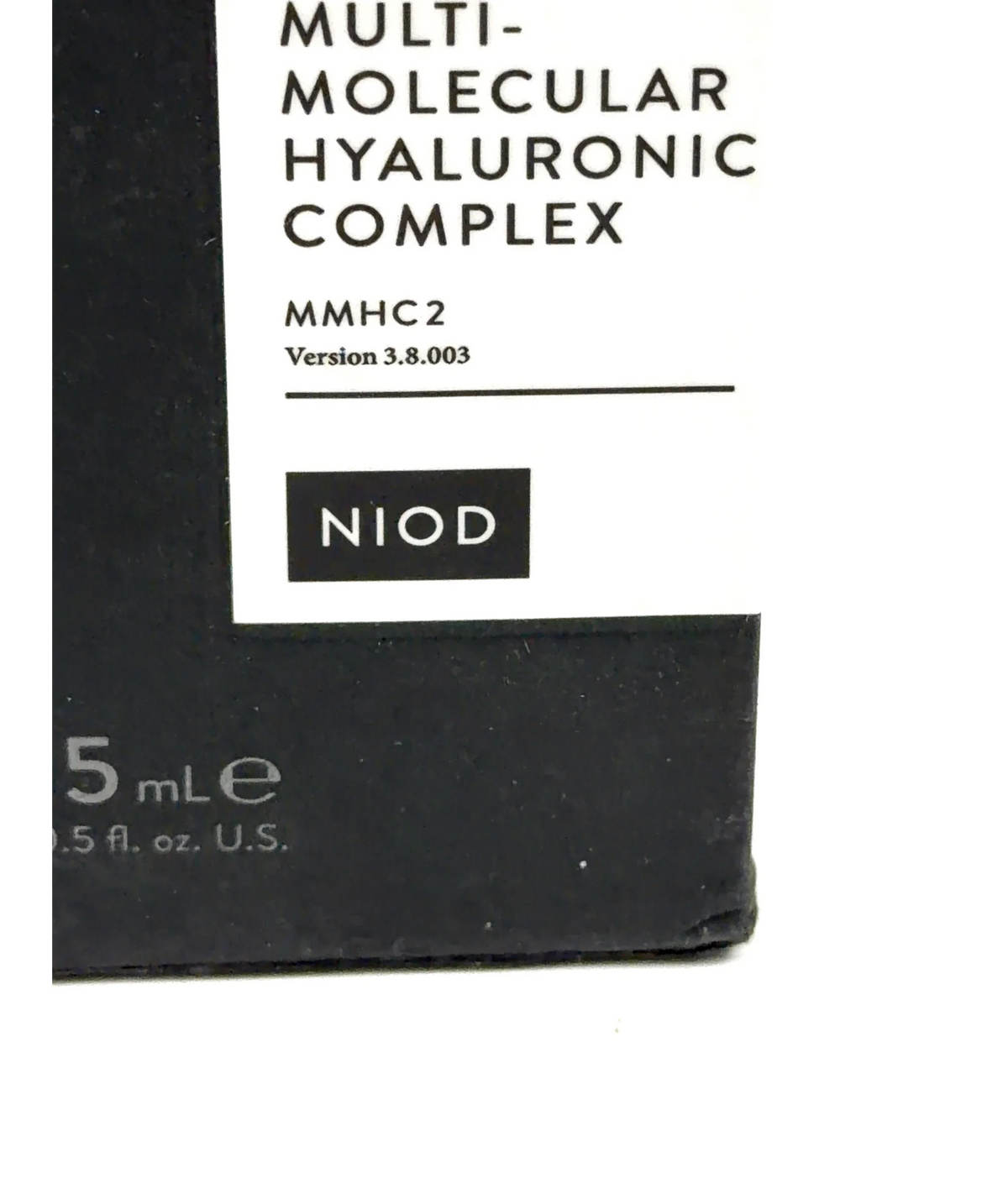 NIOD MULTI-MOLECULAR HYALURONIC COMPLEX, size 15ml — label