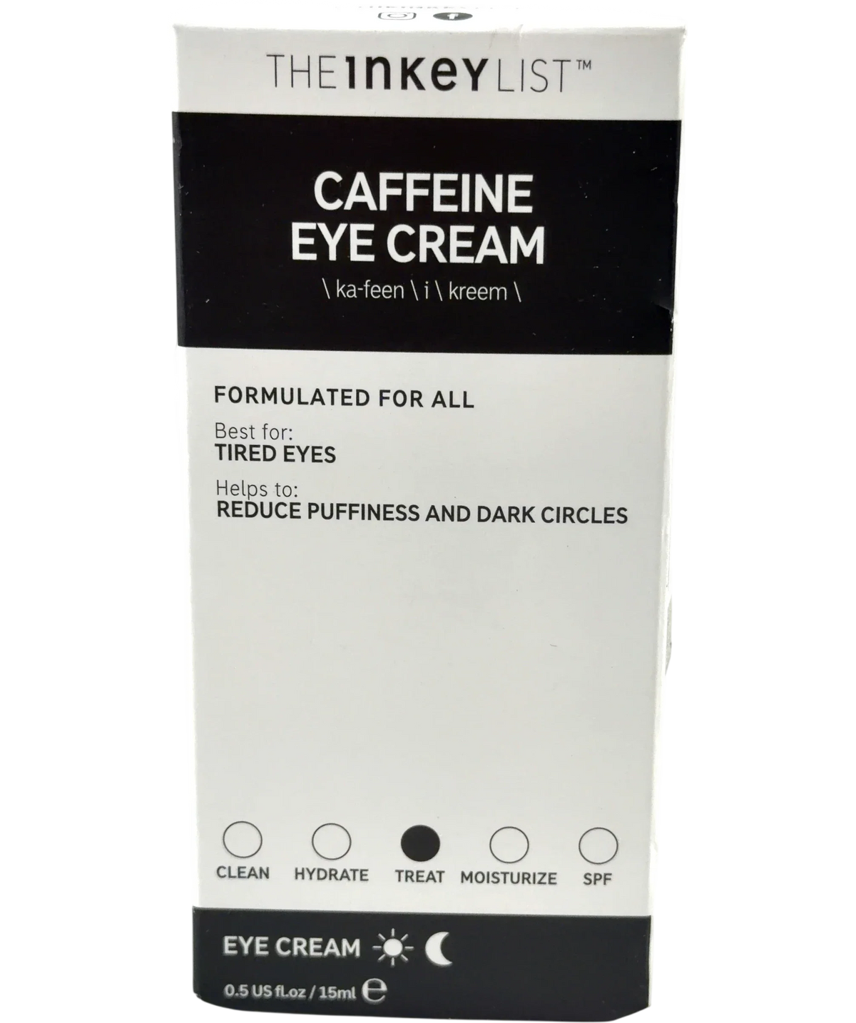 The Inkey List Caffeine Eye Cream, size 15ml — front