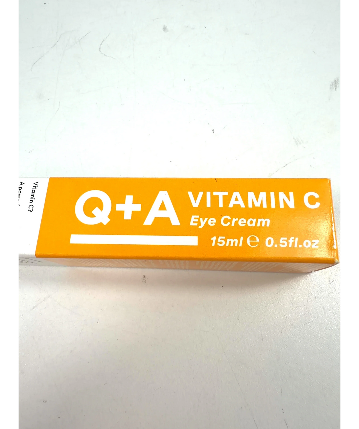 Q+A Vitamin C Eye Cream, size 15ml — label