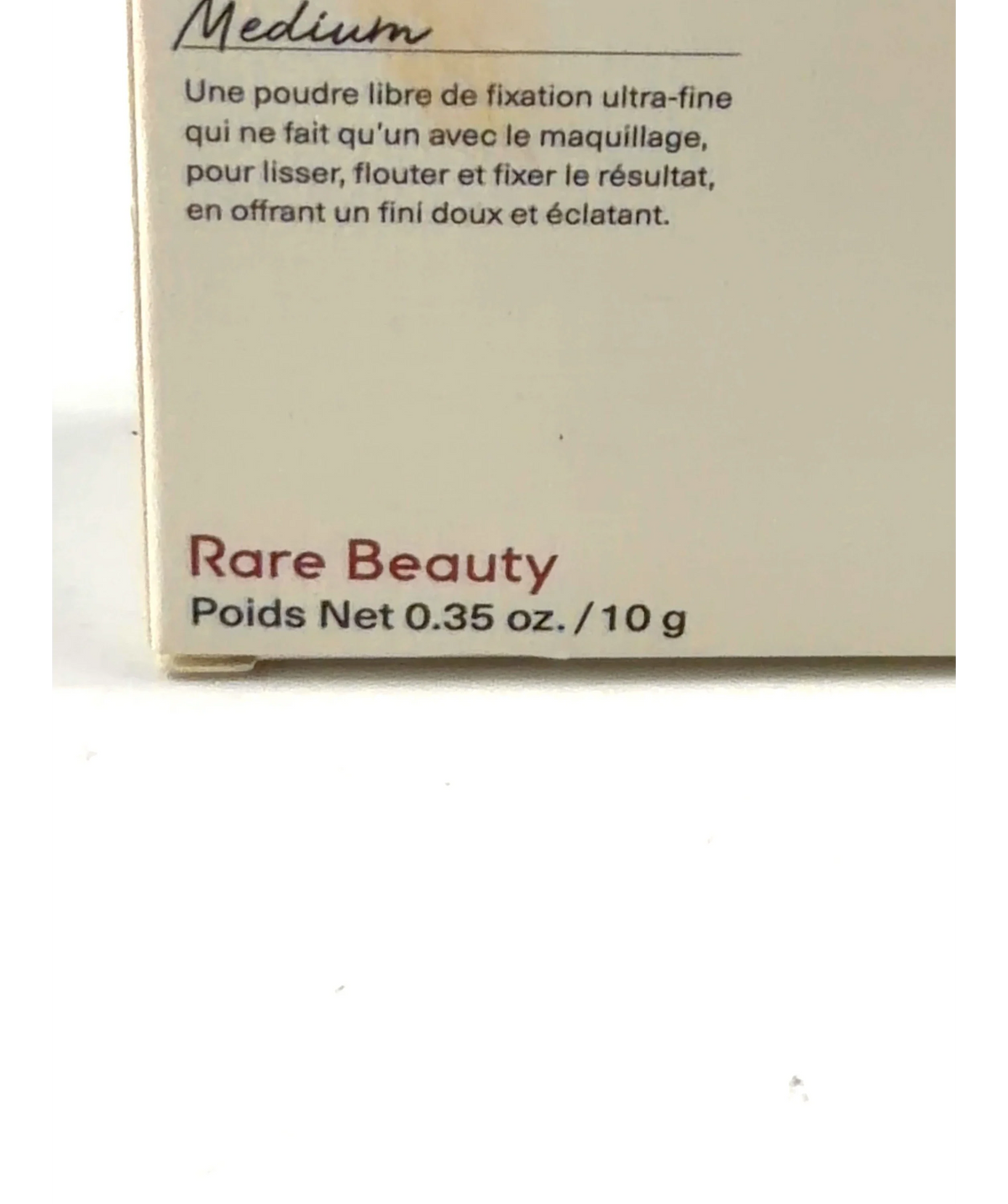 Rare Beauty Medium Always an Optimist Soft Radiance Setting Powder, size 10g — label